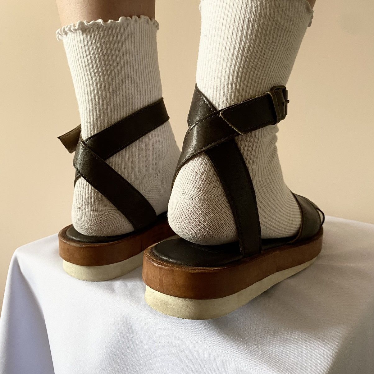 Dirk Bikkembergs × MoMA × Puma MoMa Leather Sandals Ballet Flats Shoes Puma Style Y2K Size US 9 / IT 39 - 3 Thumbnail