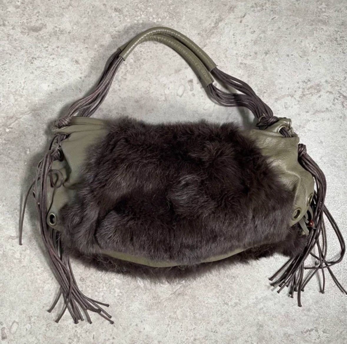 Japanese Brand japanese vintage fur leather shoulder bag Size ONE SIZE - 3 Thumbnail