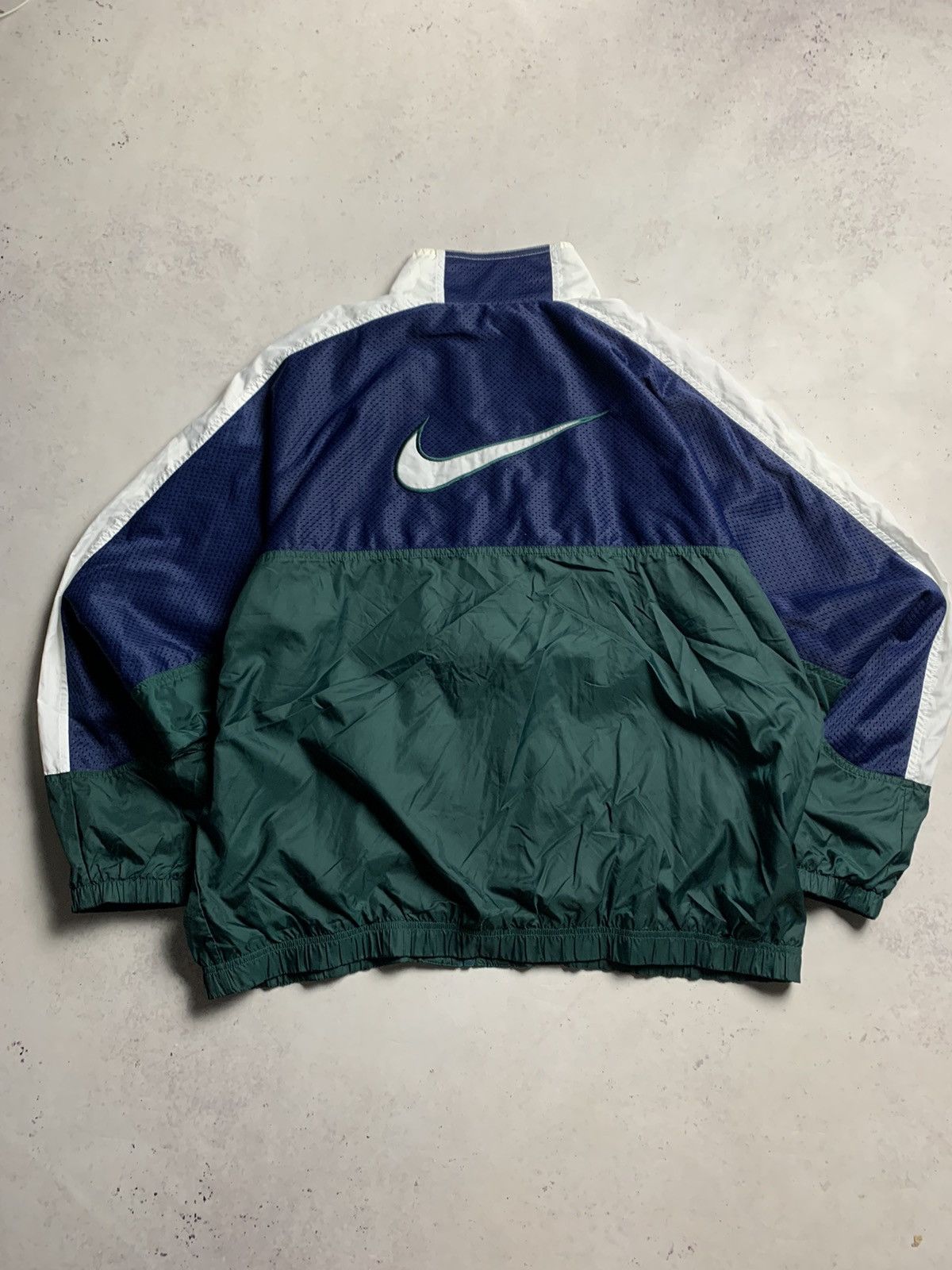 Nike vintage y2k black beige track top zip jacket | eBay