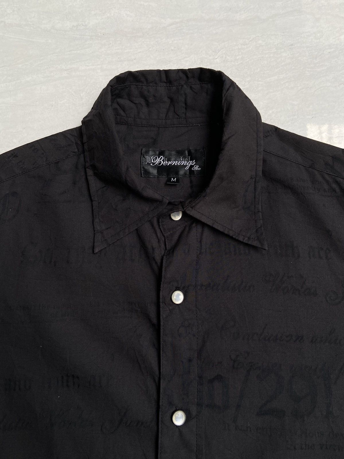 Designer × Japanese Brand BERNINGS SHO Black Shirt Size US S / EU 44-46 / 1 - 4 Thumbnail