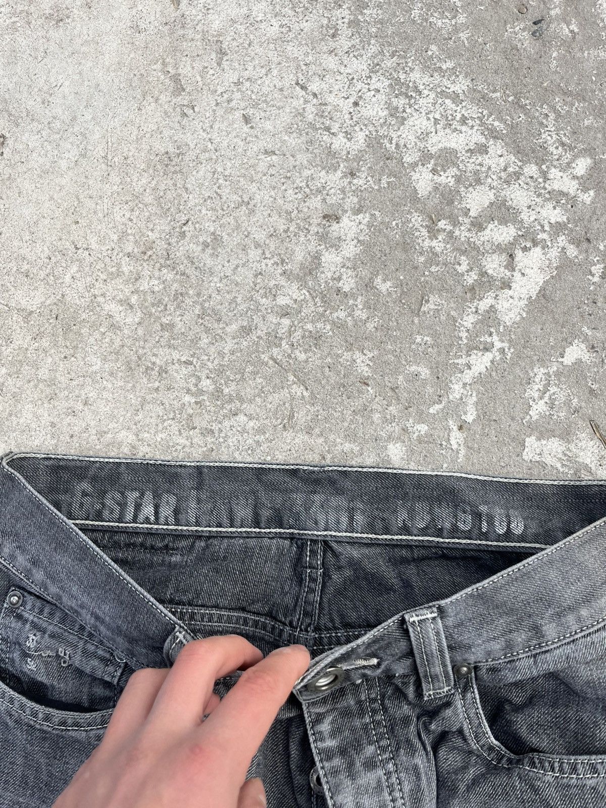 G-Star × Japanese Brand × Le Grande Bleu (L.G.B.) Vintage Big Logo G-Star Faded Jeans Rick Owens Style Denim Size US 32 / EU 48 - 12 Thumbnail