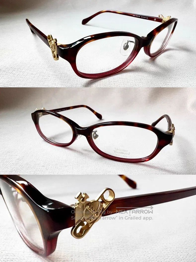 Vivienne Westwood Vivienne Westwood Vintage Tortoise Brown Saturn Pin-On Gla Size ONE SIZE - 1 Thumbnail