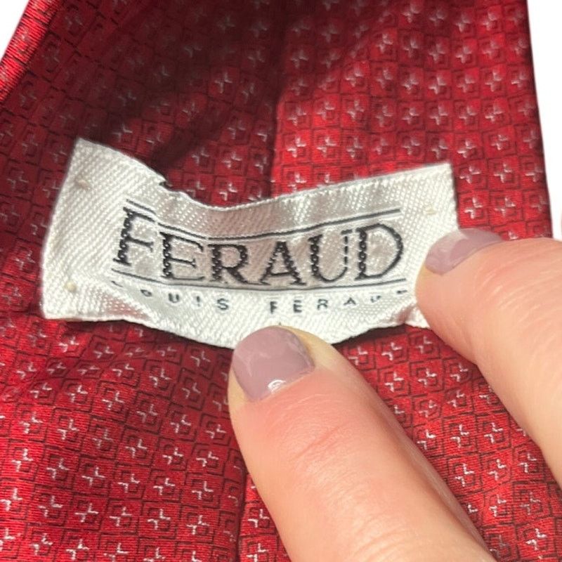 Louis Feraud Louis Feraud Vintage Red Tie Size ONE SIZE - 3 Thumbnail