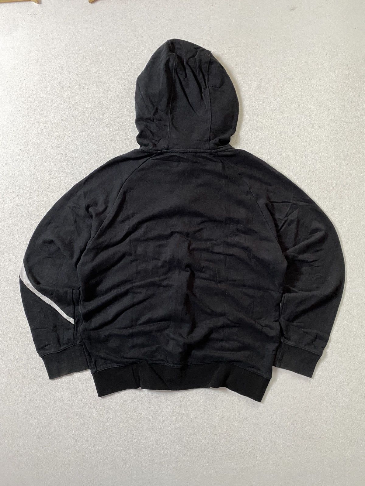 Nike Zipper Hoodie Nike Big Swoosh Black White Size US XL / EU 56 / 4 - 5 Thumbnail