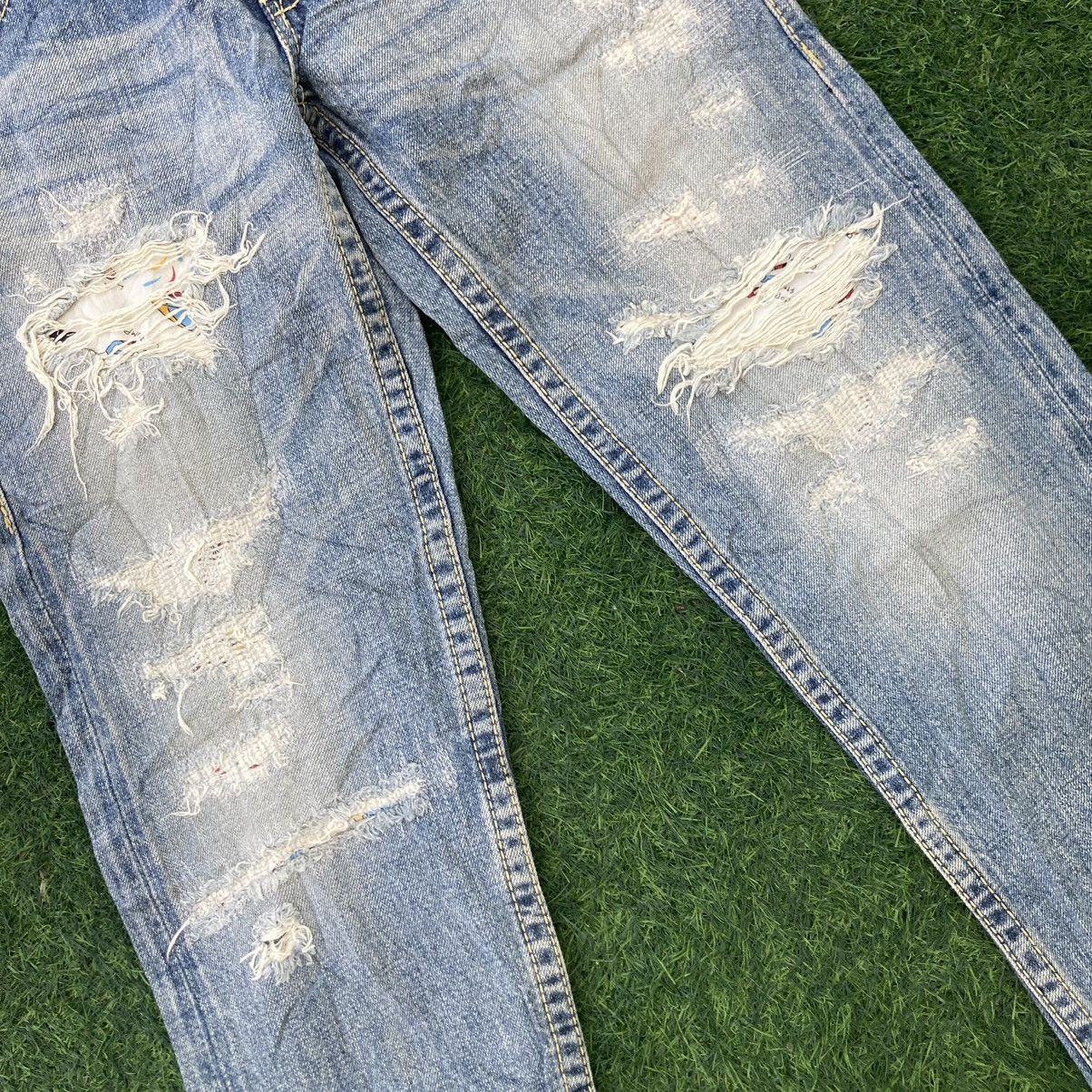 If Six Was Nine RODEO CROWNS RIPPED BOOTCUT JEANS Size 29" - 4 Thumbnail