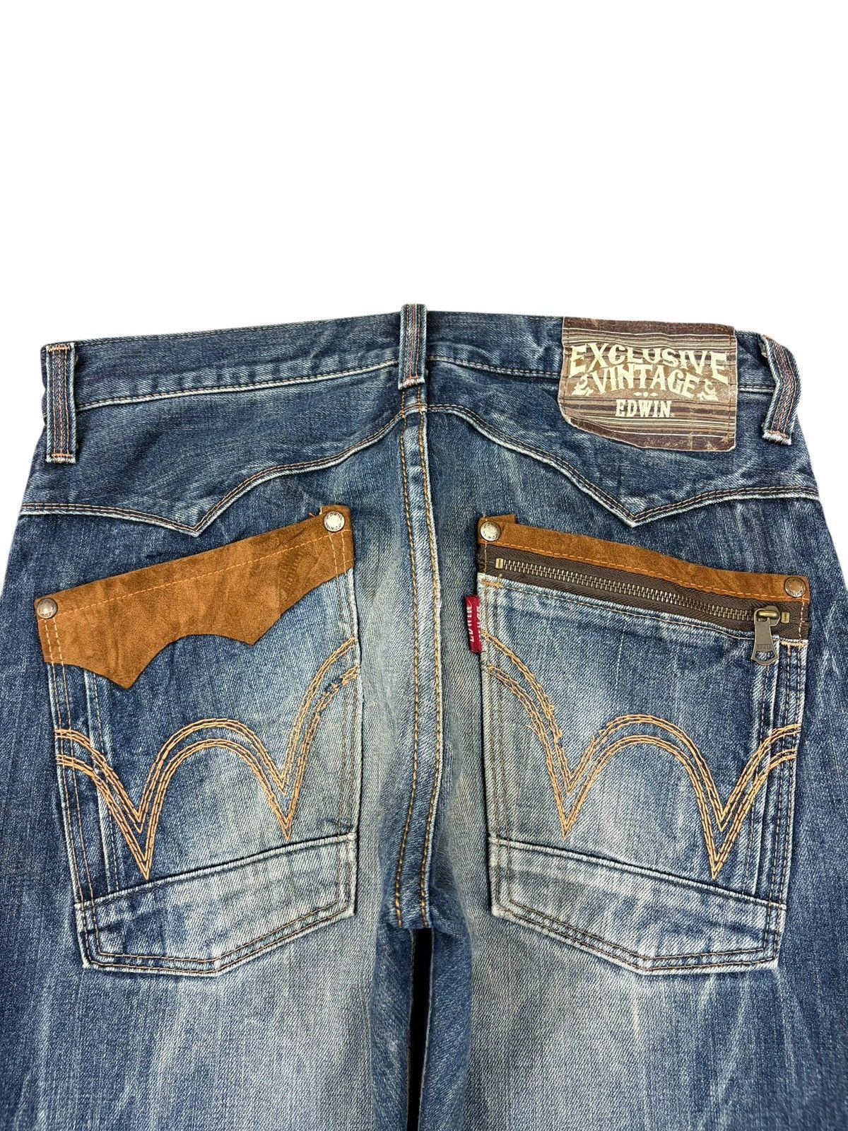Edwin Exclusive Vintage Edwin Faded Wash Distress Loose Jeans Size US 34 / EU 50 - 8 Thumbnail