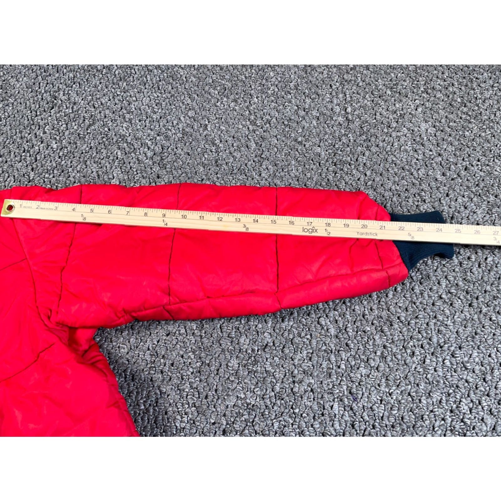 Vintage VTG 80s Puffer Jacket Adult Medium Red Navy Thalor? Size US M / EU 48-50 / 2 - 7 Thumbnail