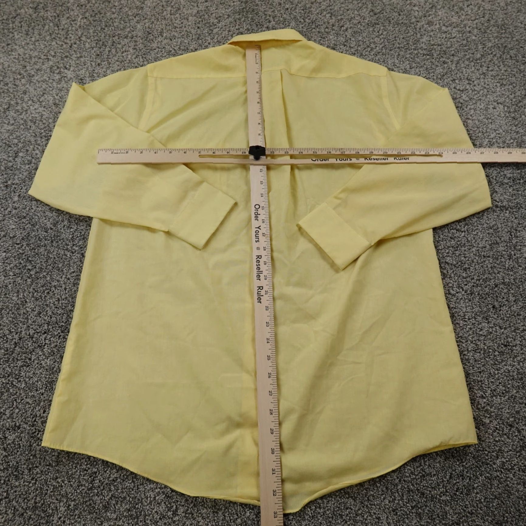 Stafford VTG Stafford Dress Shirt Mens 16 32/33 L Yellow Long Sleeve Button Up Wrinkle Free Size US L / EU 52-54 / 3 - 6 Thumbnail