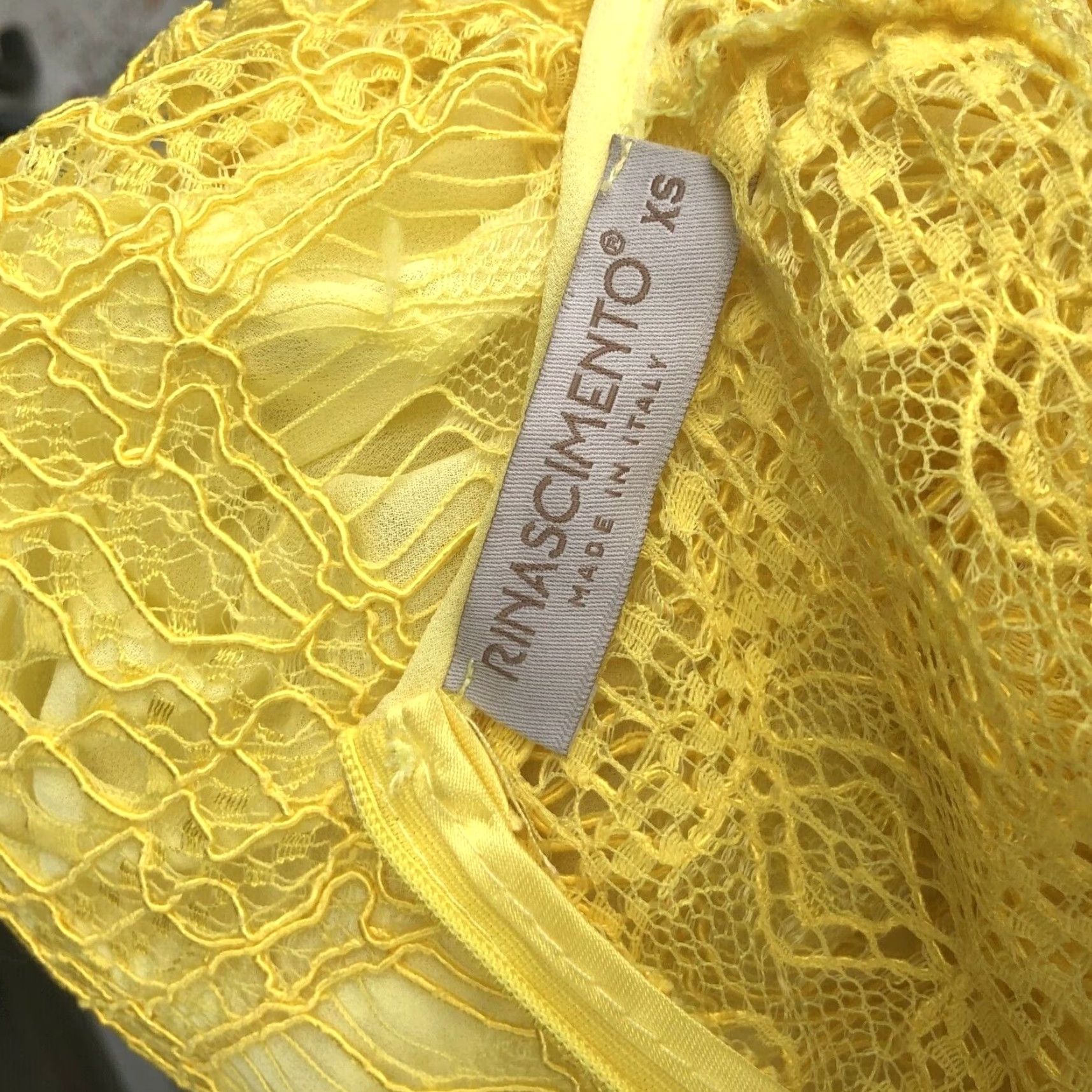 Vintage Rinascimento Italy Yellow Lace Maxi Dress XS XXS/XS Dress Length Long Lace Brand Rinascimento Women Maxi Yellow Lace XXS/XS Italy Size XS / US 0-2 / IT 36-38 - 6 Thumbnail