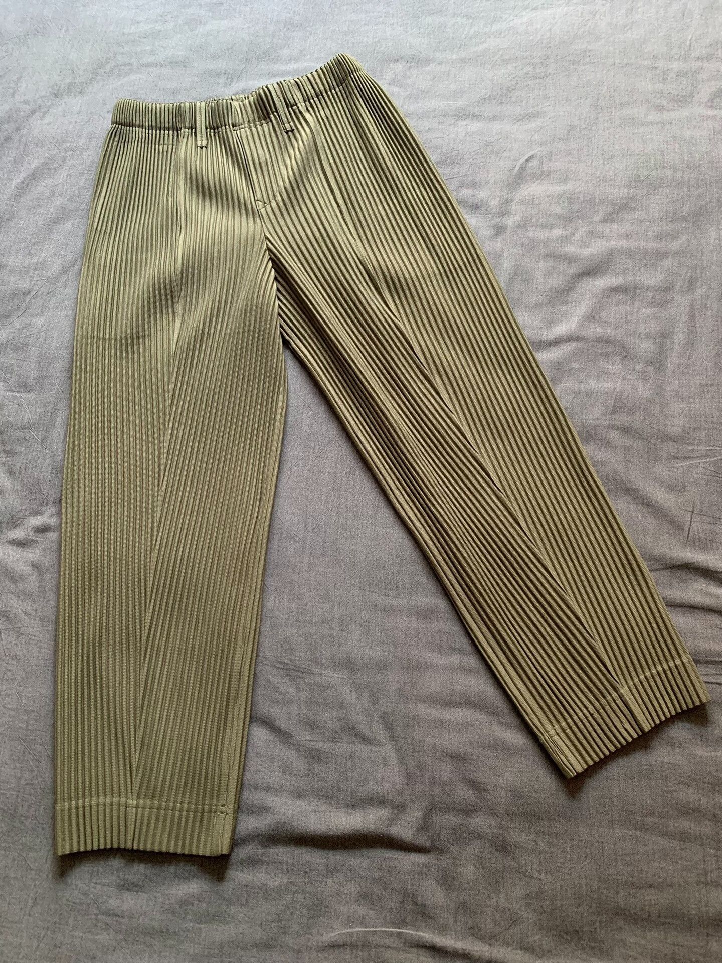 Issey Miyake Issey Miyake JF168 Olive Green Pants Size US 31 - 1 Thumbnail