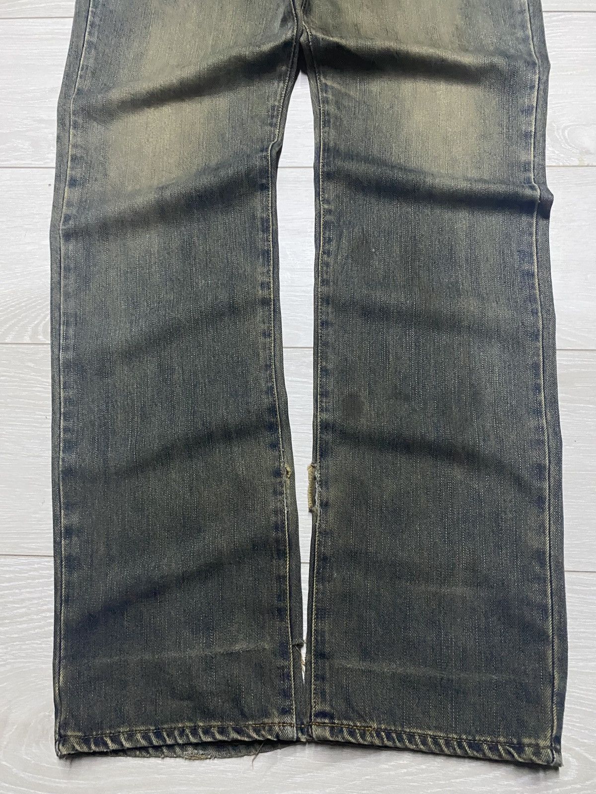 Junya Watanabe Vintage Japanese Brand Edwin 404 Mud Wash Distressed Jeans Size US 32 / EU 48 - 5 Thumbnail