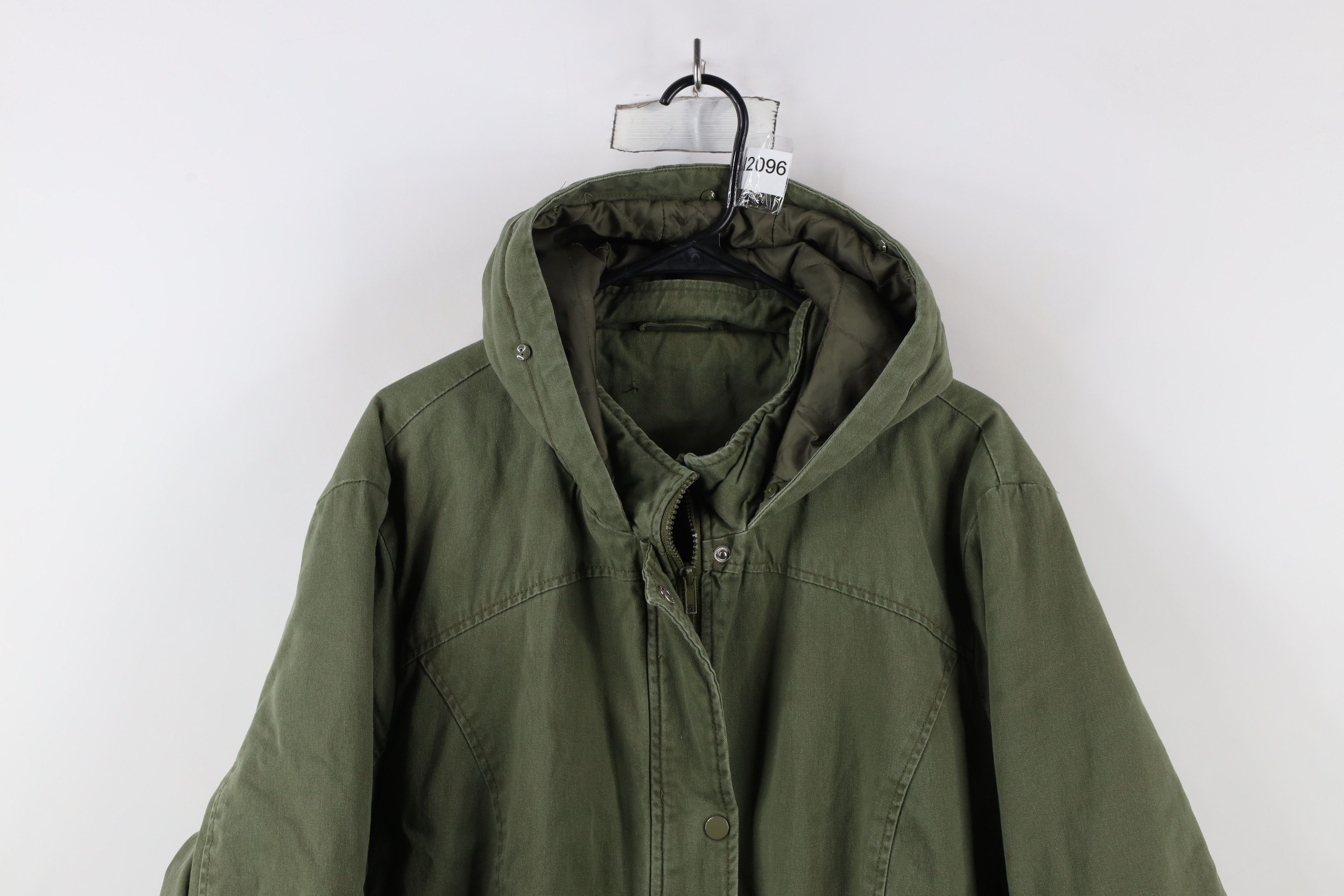 Vintage Vintage 90s Streetwear Military Quilted Hooded Field Jacket Size 3XL / US 20-22 - 2 Thumbnail