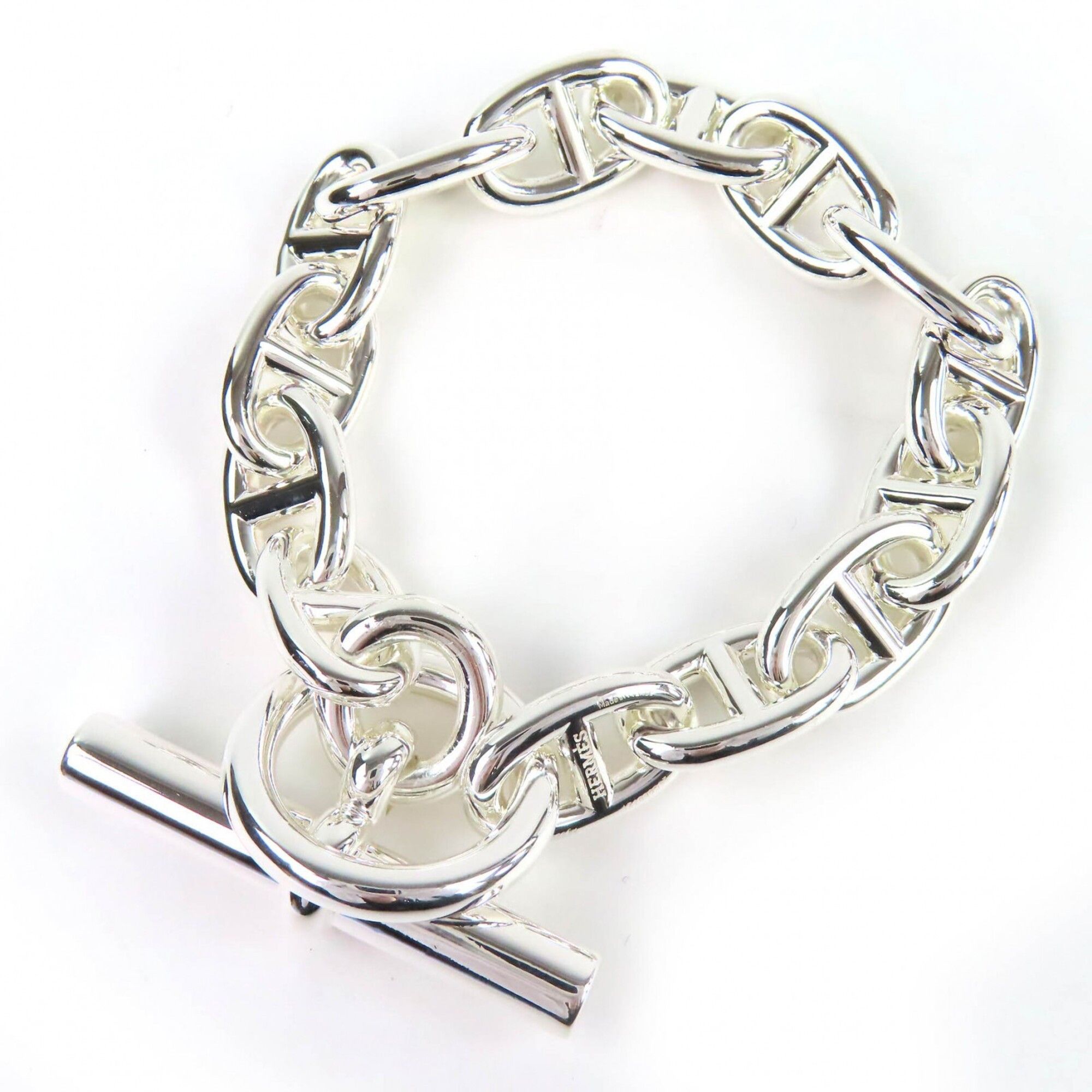 Hermes HERMES Chaine d'Ancre MM 925 14-link chain bracelet, 2024 model, silver, weight 50.52g, women's. Size ONE SIZE - 1 Thumbnail