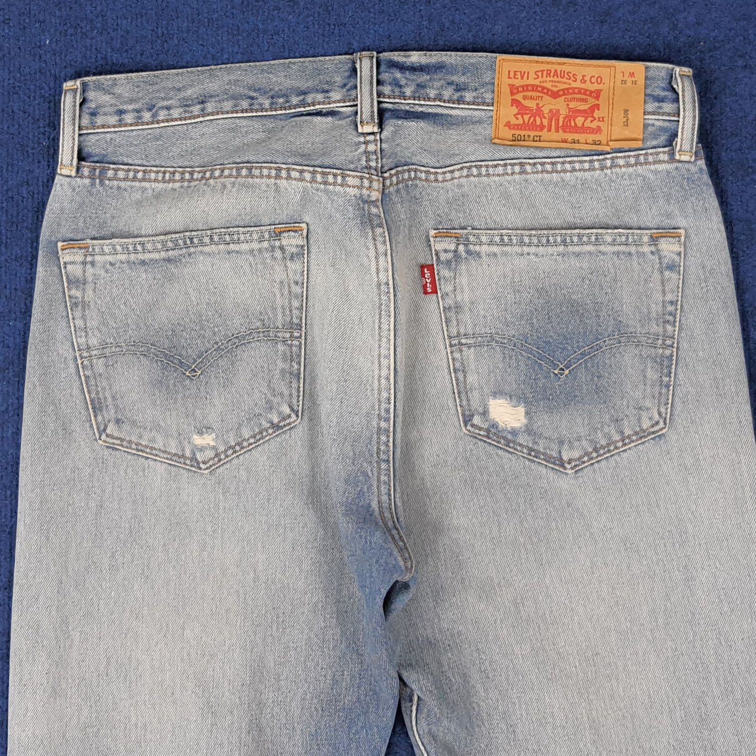 Levi's Vintage Levi's 501 CT Distressed Jeans C235N35 Size US 33 - 4 Thumbnail