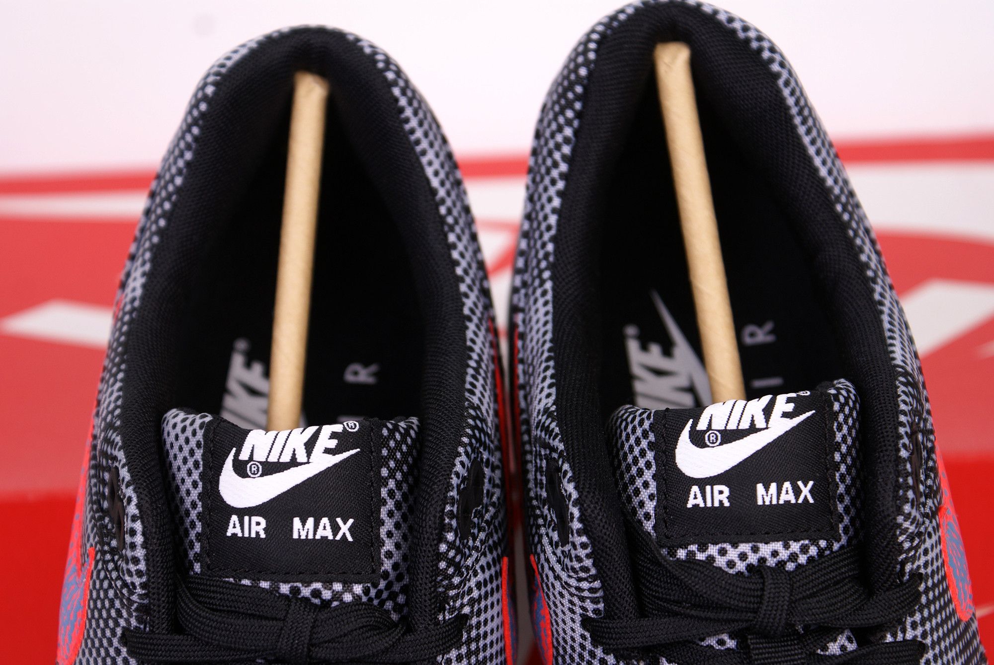 Nike 2014 Nike Air Max 1 FB QS HYPERVENOM Black Bright Crimson Size US 10.5 / EU 43-44 - 4 Thumbnail