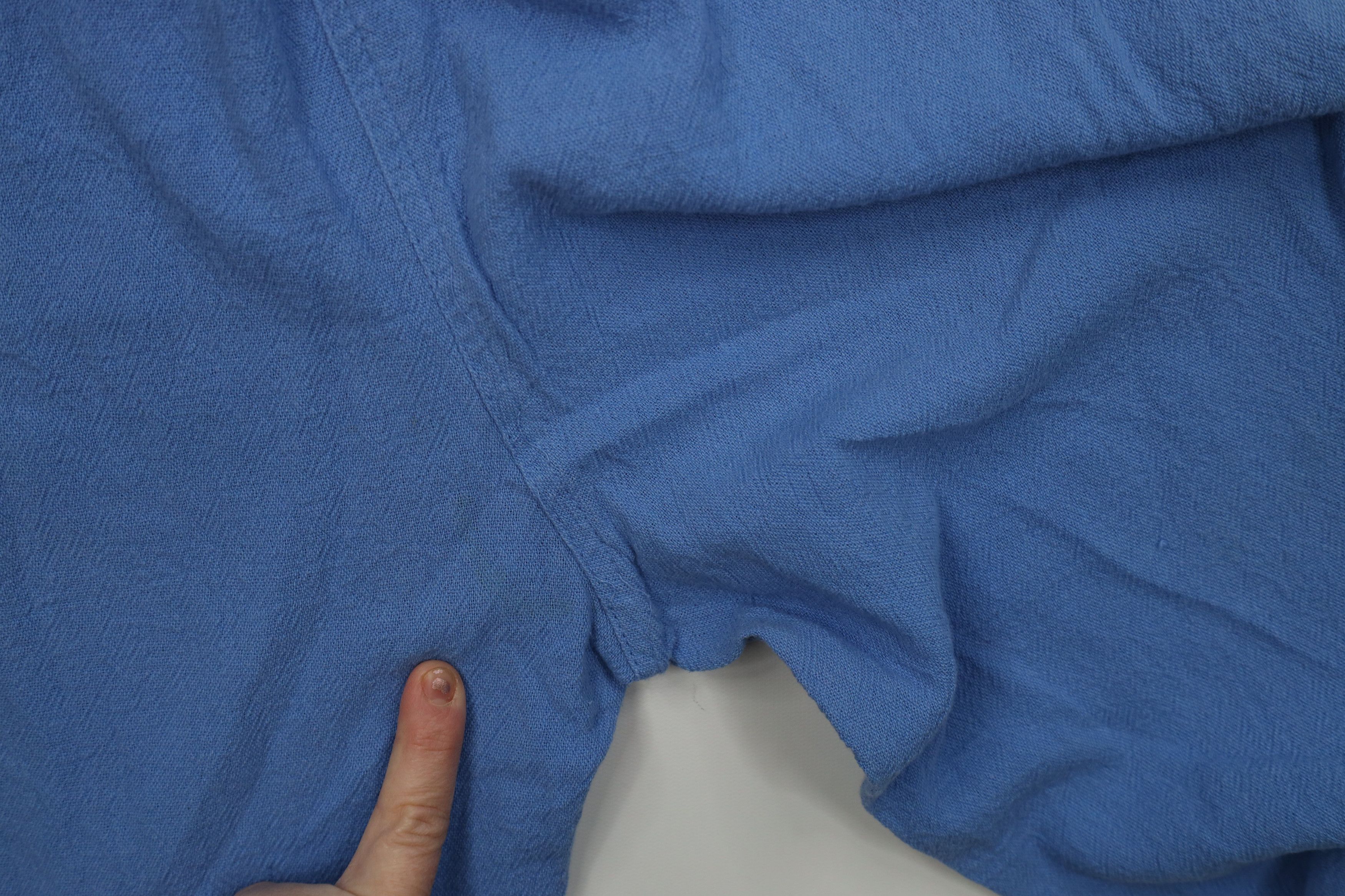 Vintage Vintage 90s Streetwear Gauzy Cotton Wide Leg Pants Blue USA Size 30" / US 8 / IT 44 - 13 Thumbnail