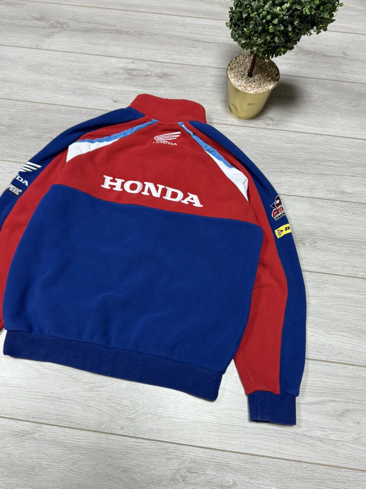 Honda Honda racing fleece zip jacket red blue big logo Size US M / EU 48-50 / 2 - 10 Thumbnail