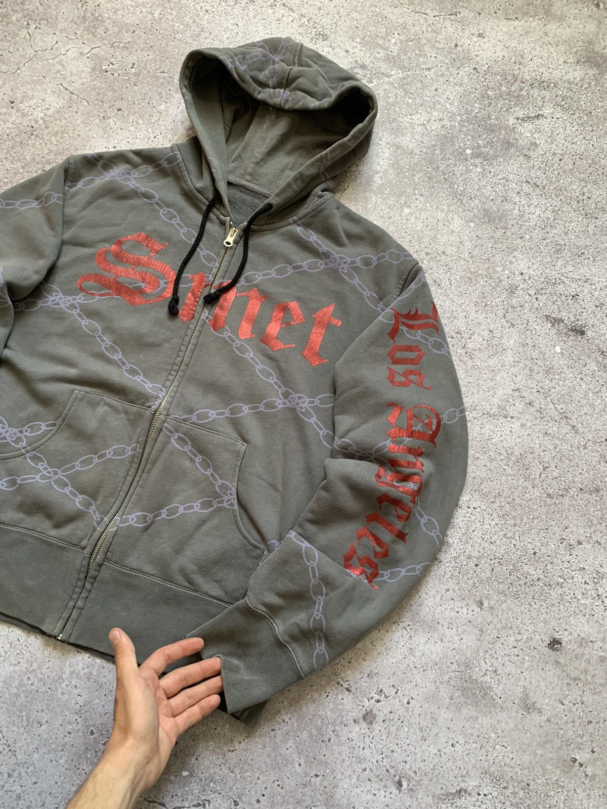 Vintage LOS ANGELES x SMET ZIP UP HOODIE Size US M / EU 48-50 / 2 - 3 Thumbnail