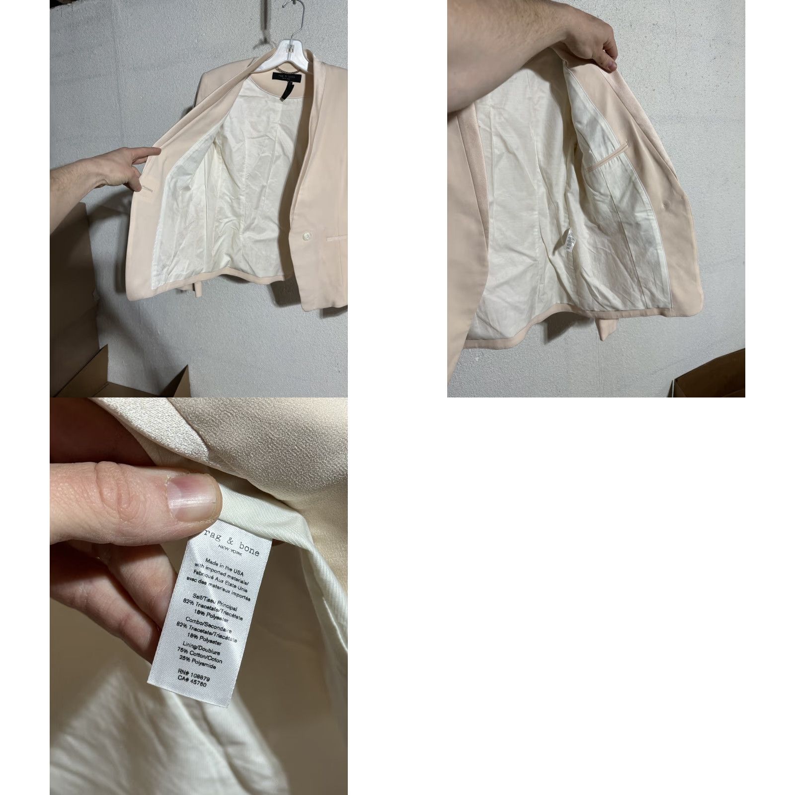Rag & Bone rag & bone New York Peach Blazer Women S Button Lined USA Shirt Jacket Size S / US 4 / IT 40 - 8 Thumbnail