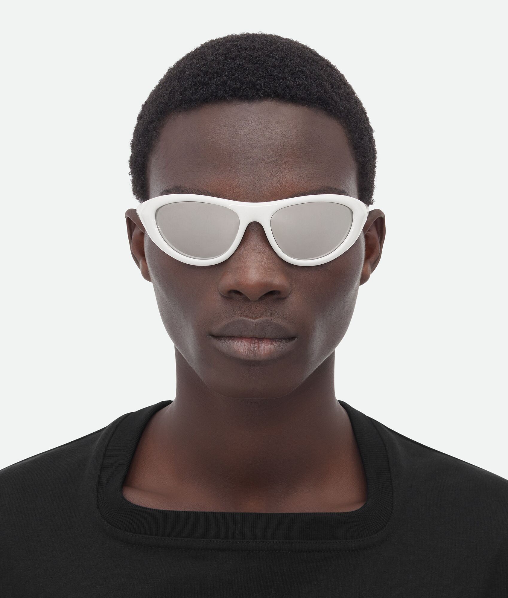 Bottega Veneta White BV1247S Sporty Cat Eye Acetate Sunglasses Size ONE SIZE - 2 Thumbnail