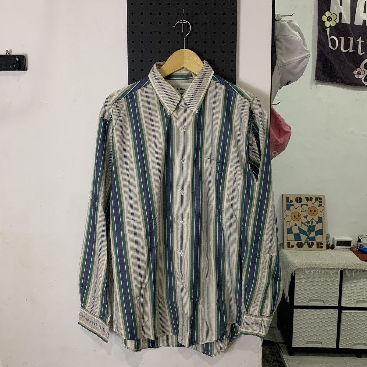 L.L. Bean Vintage L.L. Bean stripe long button down shirt Size US XXL / EU 58 / 5 - 1 Thumbnail