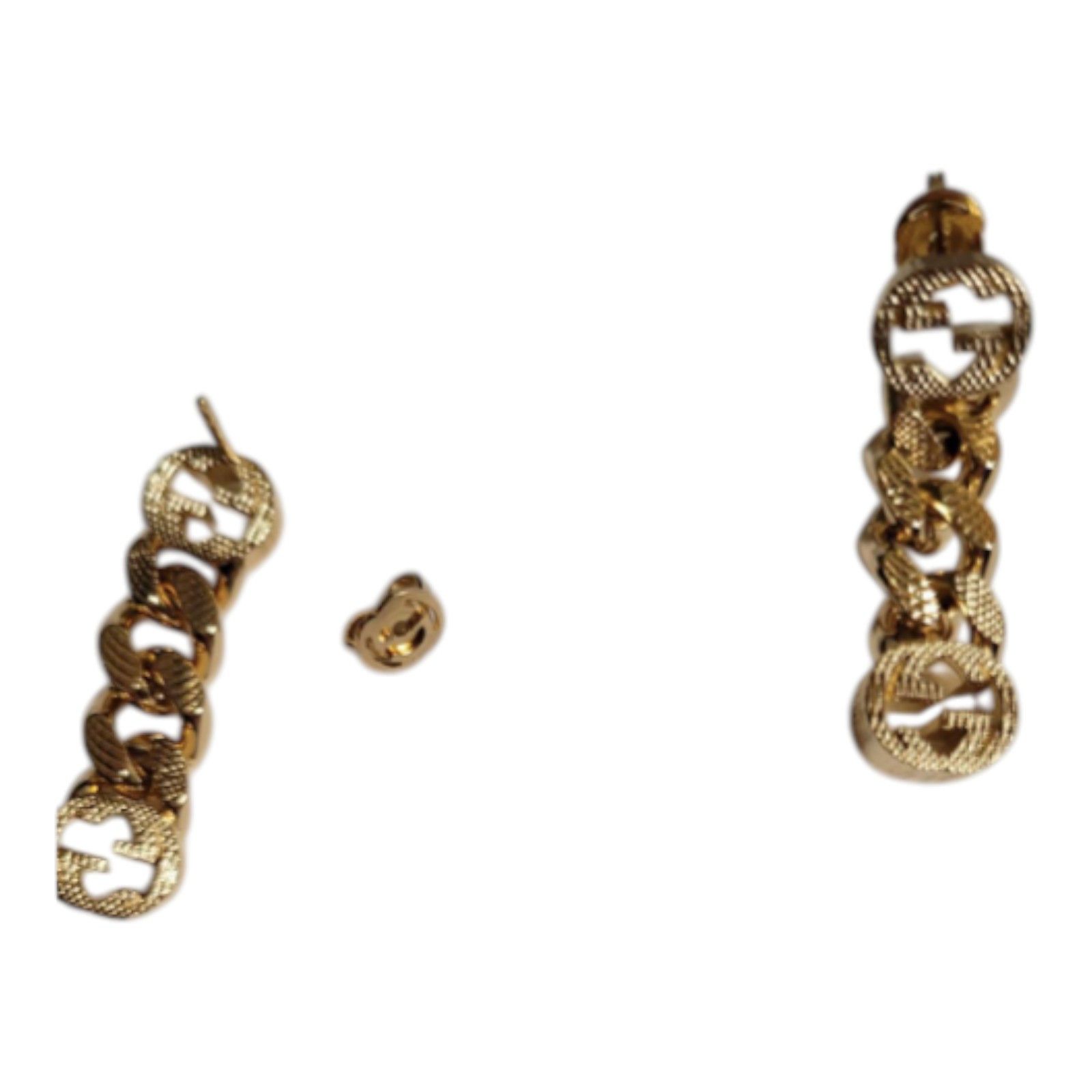 Gucci Gucci Marmont Earrings Gold Metal Size ONE SIZE - 4 Thumbnail