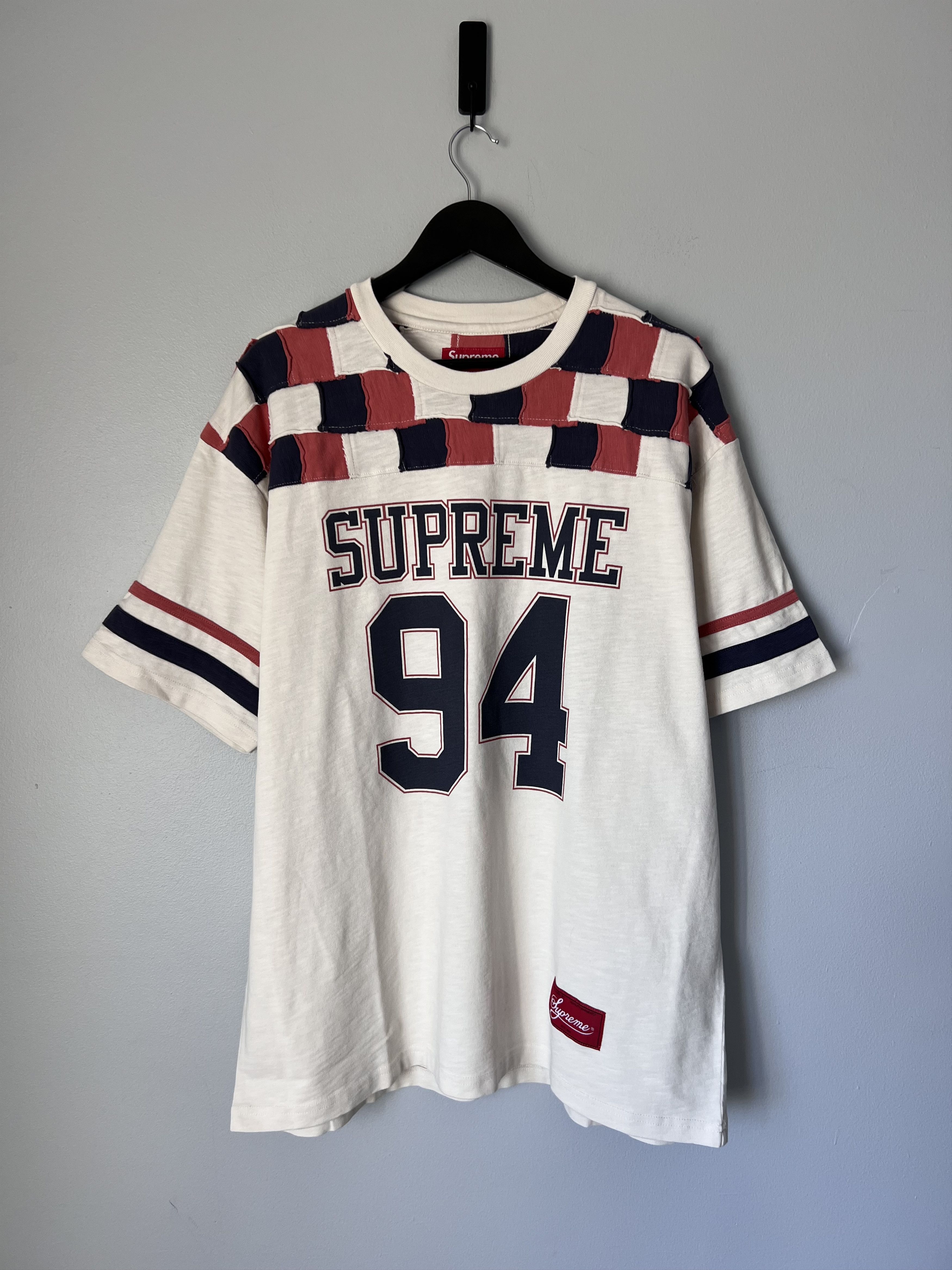 Supreme Supreme Patchwork Yoke Football Top in Stone | Grailed