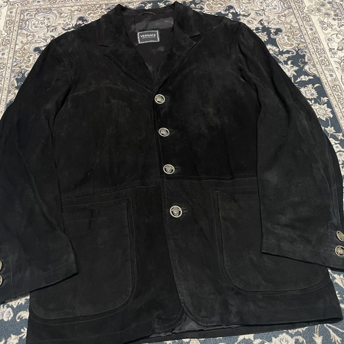 Genuine Leather × Versace × Vintage Versace Parka Suede Leather Size US M / EU 48-50 / 2 - 3 Thumbnail