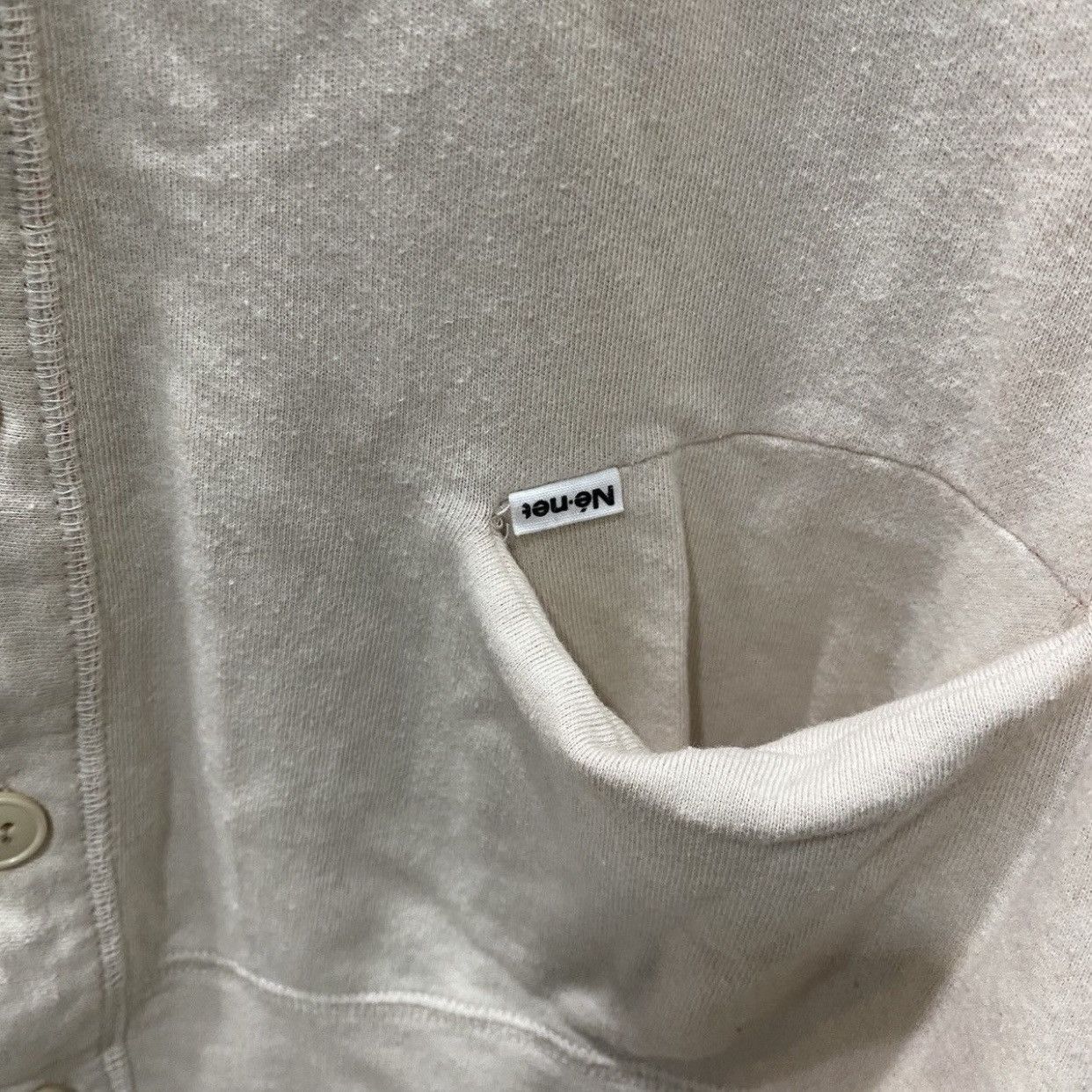 Issey Miyake Issey Miyake Ne-net Vintage Cotton Cardigan White/Peach Size US L / EU 52-54 / 3 - 8 Thumbnail
