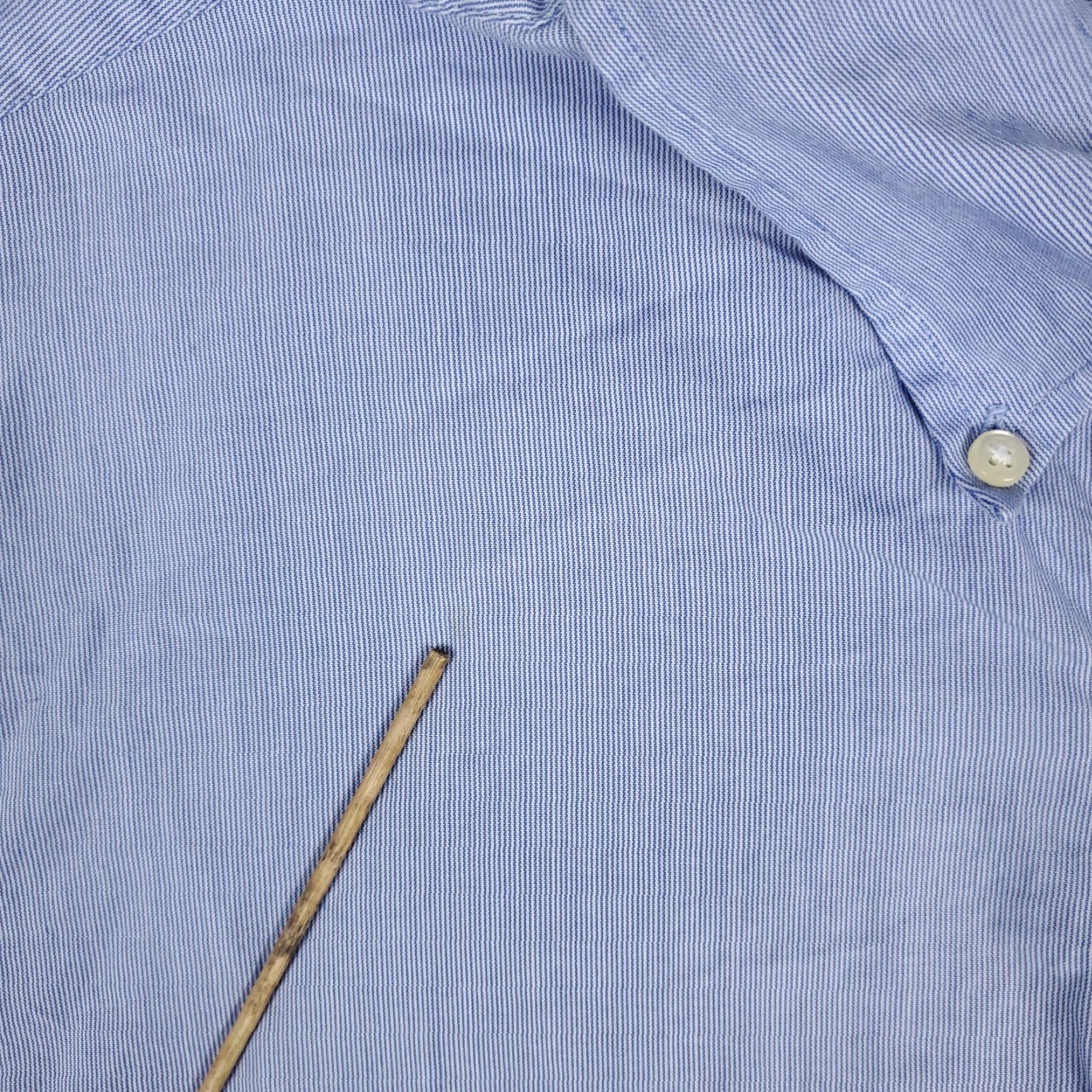 Tommy Hilfiger VINTAGE Tommy Hilfiger Ithaca Shirt Mens XL Blue Striped Button-Up Pocket Classic 90s Mens Size US XL / EU 56 / 4 - 4 Thumbnail