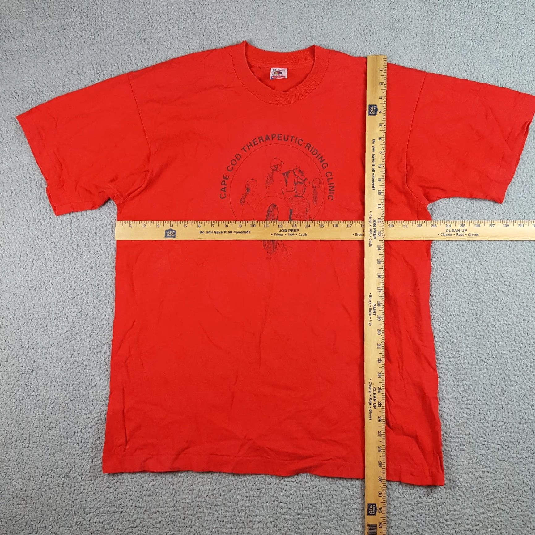 Fruit Of The Loom VINTAGE Therapeutic Horse Riding Clinic T Shirt Main Brand: Fruit of the Loom Shirt Adult XL Red 90s Equestrian USA Made Mens Size US XL / EU 56 / 4 - 8 Thumbnail