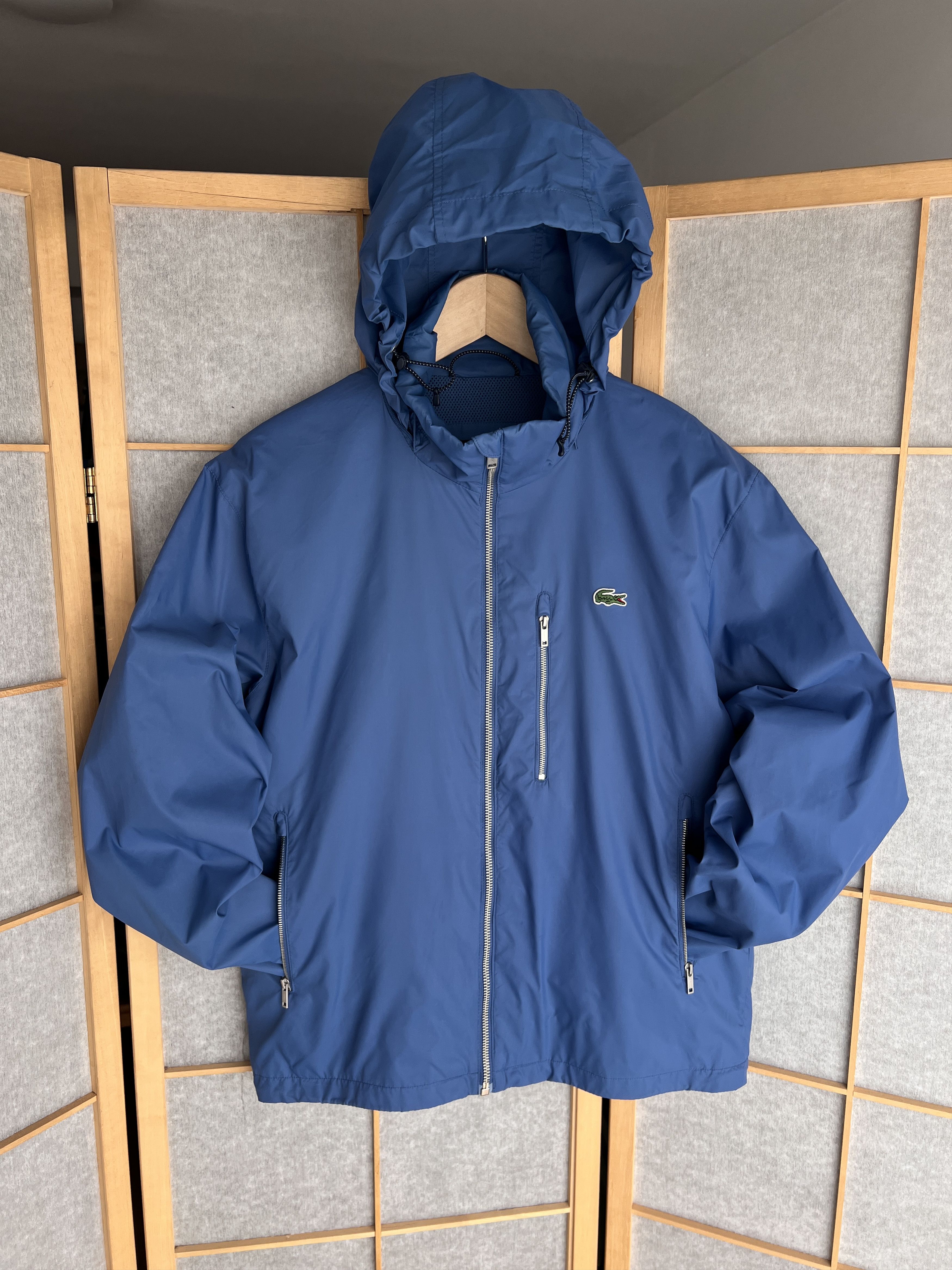 Lacoste Rare! Lacoste vintage nylon hooded jacket windbreaker luxury Size US M / EU 48-50 / 2 - 2 Thumbnail
