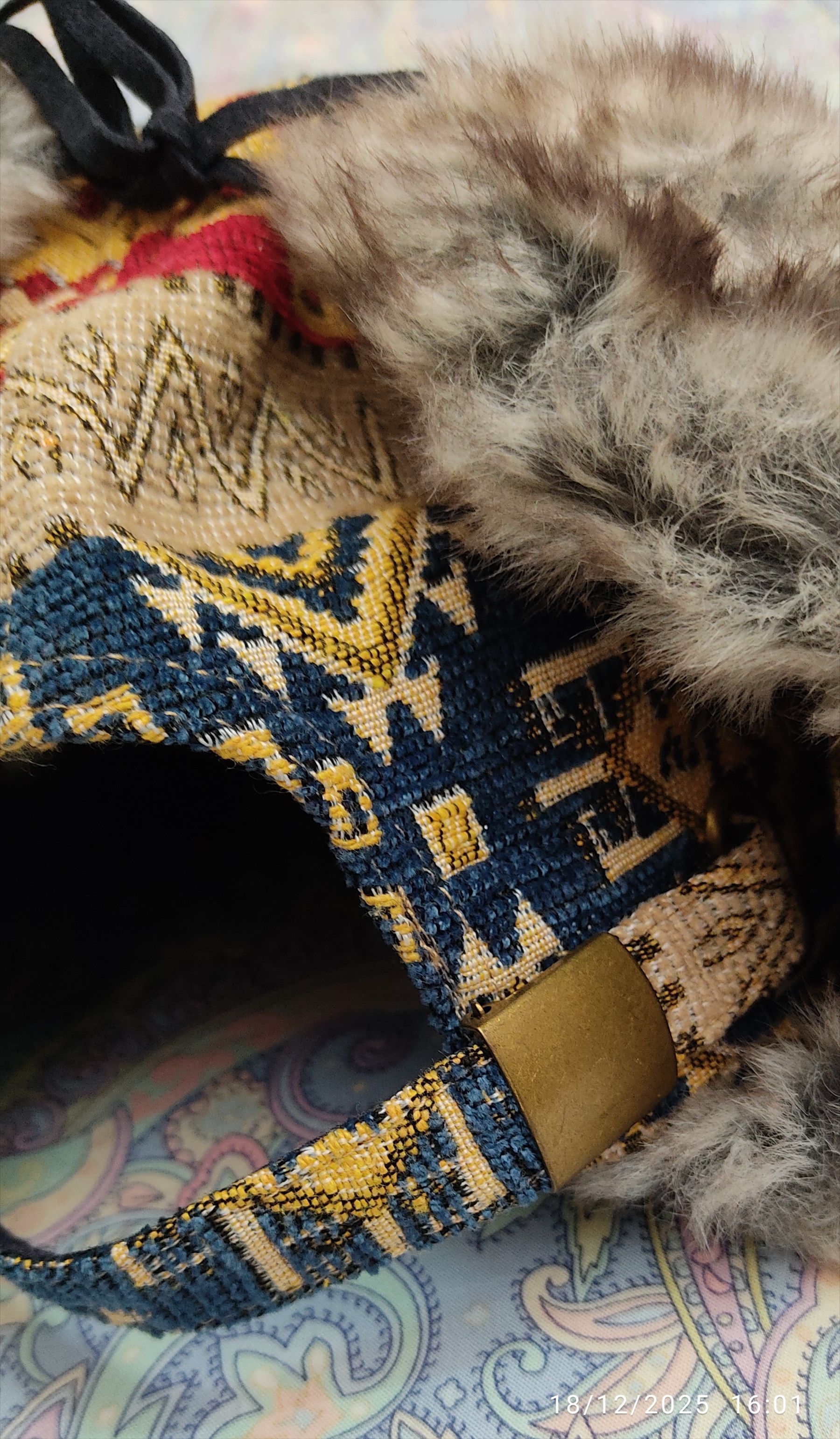 Japanese Brand ITTICACA Japan Andean Tapestry Earflap Cap Winter Hat Rare Size ONE SIZE - 8 Thumbnail