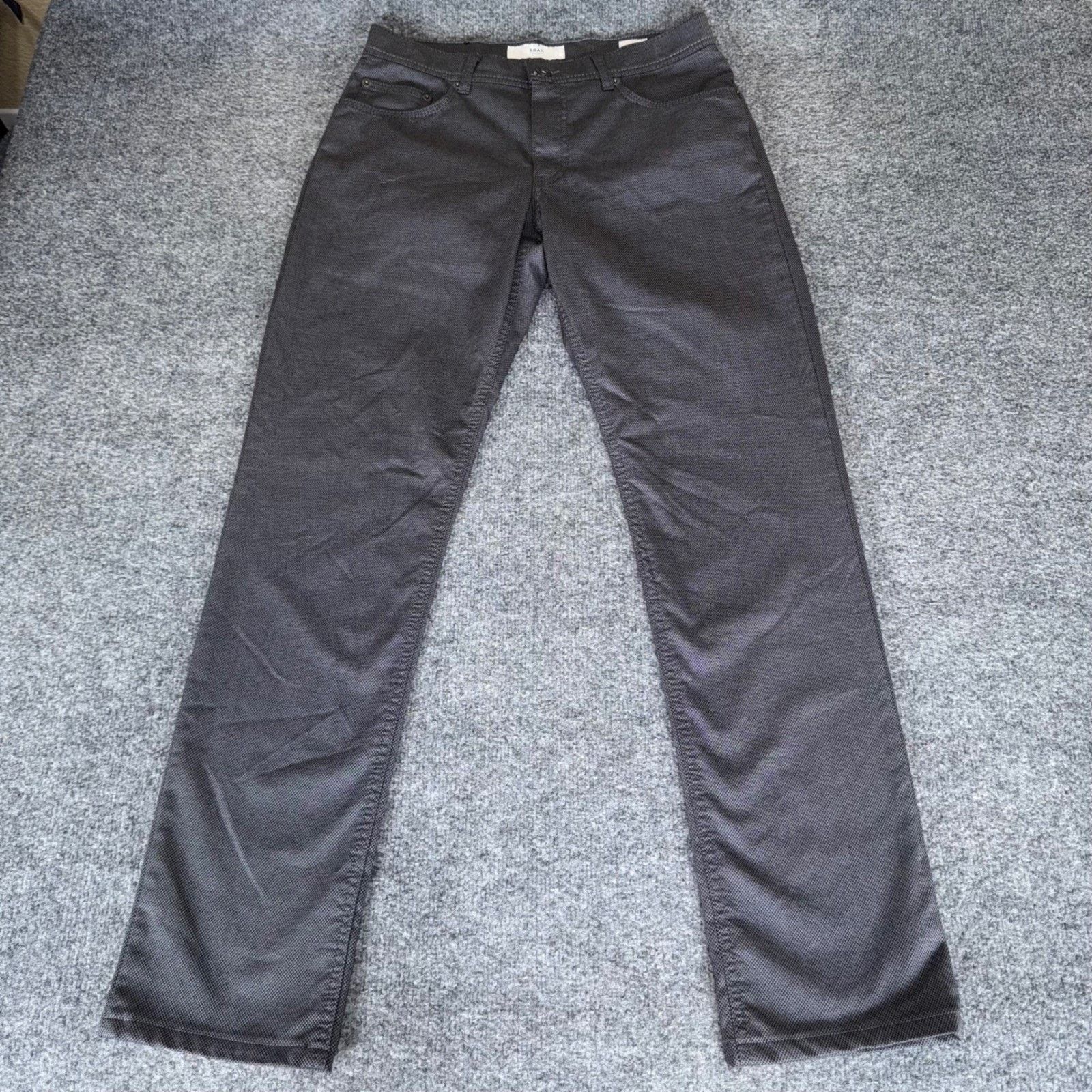 BRAX BRAX Cooper Chino Pants Mens 32x34 (32x32) Gray Casual Slim Size US 32 / EU 48 - 1 Thumbnail