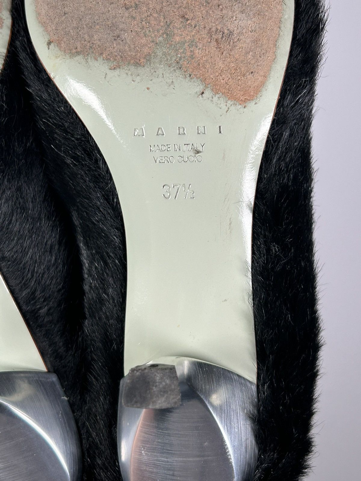 Marni Pony hair metal heel pumps Size US 7.5 / IT 37.5 - 9 Thumbnail