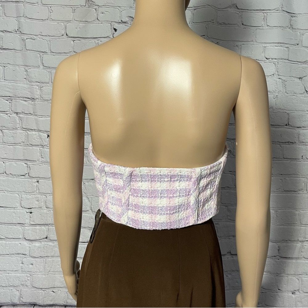 Zara NWT New Zara Tweed Crop Tube Top Size S Size S / US 4 / IT 40 - 5 Thumbnail