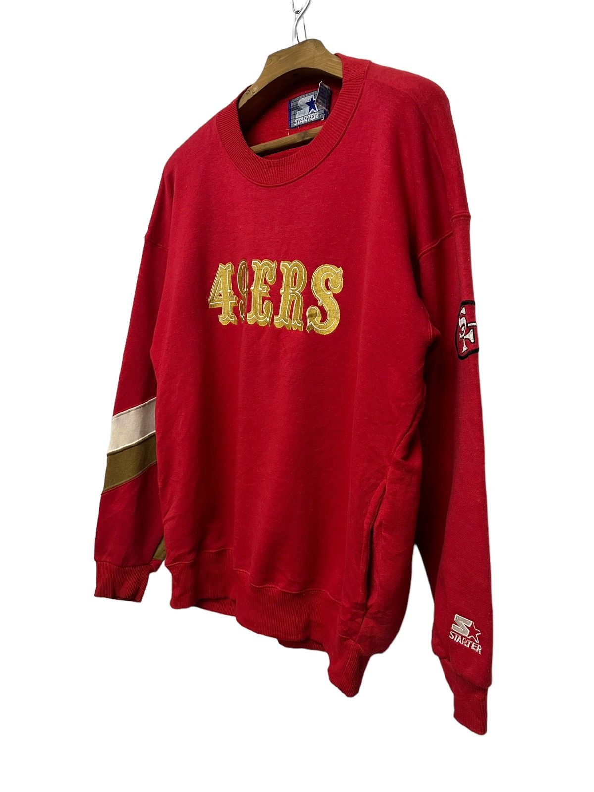 NFL × Starter Vintage 90s SF 49ers Sweatshirt Embroidered Spell Out Size US M / EU 48-50 / 2 - 2 Thumbnail