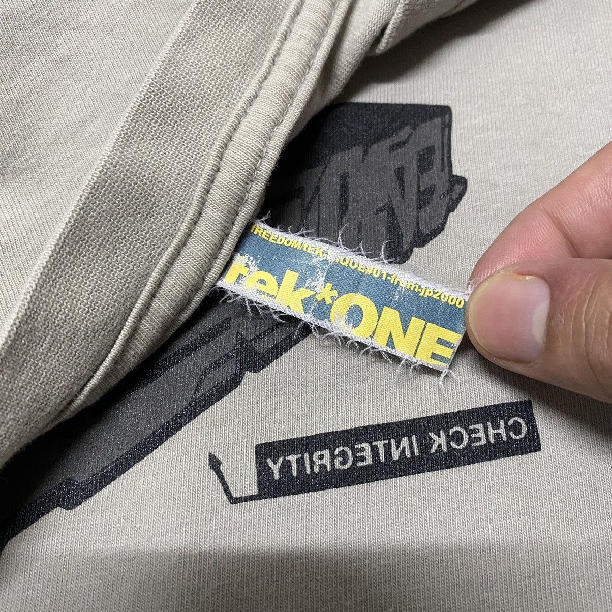 Japanese Brand × Vandalize tek*ONE Check Integrity Graphic Tee Size US XL / EU 56 / 4 - 3 Thumbnail