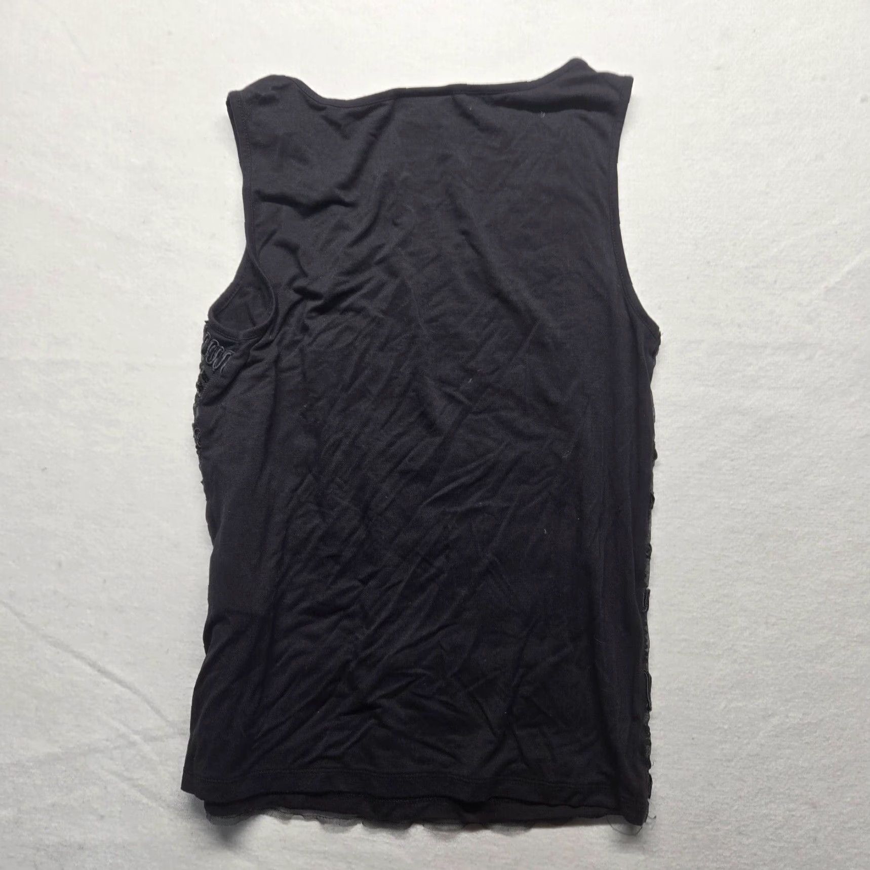 Vintage Vila Shirt Tank Top Sleeveless Adult XS Black Women XS Vila Shimmer Solid Black Tank Top Shirt Sleeveless Adult Women's XS Extra Small Size XS / US 0-2 / IT 36-38 - 7 Thumbnail
