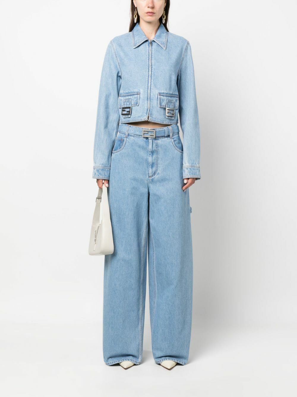 Fendi o1loc1c0824 Trousers in Blue Size 34" / US 12 / IT 48 - 4 Thumbnail