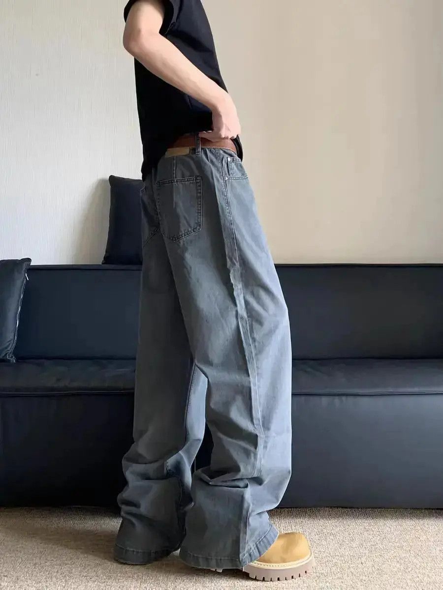 Japanese Brand Vintage washed workwear straight leg baggy jeans Size US 32 / EU 48 - 3 Thumbnail