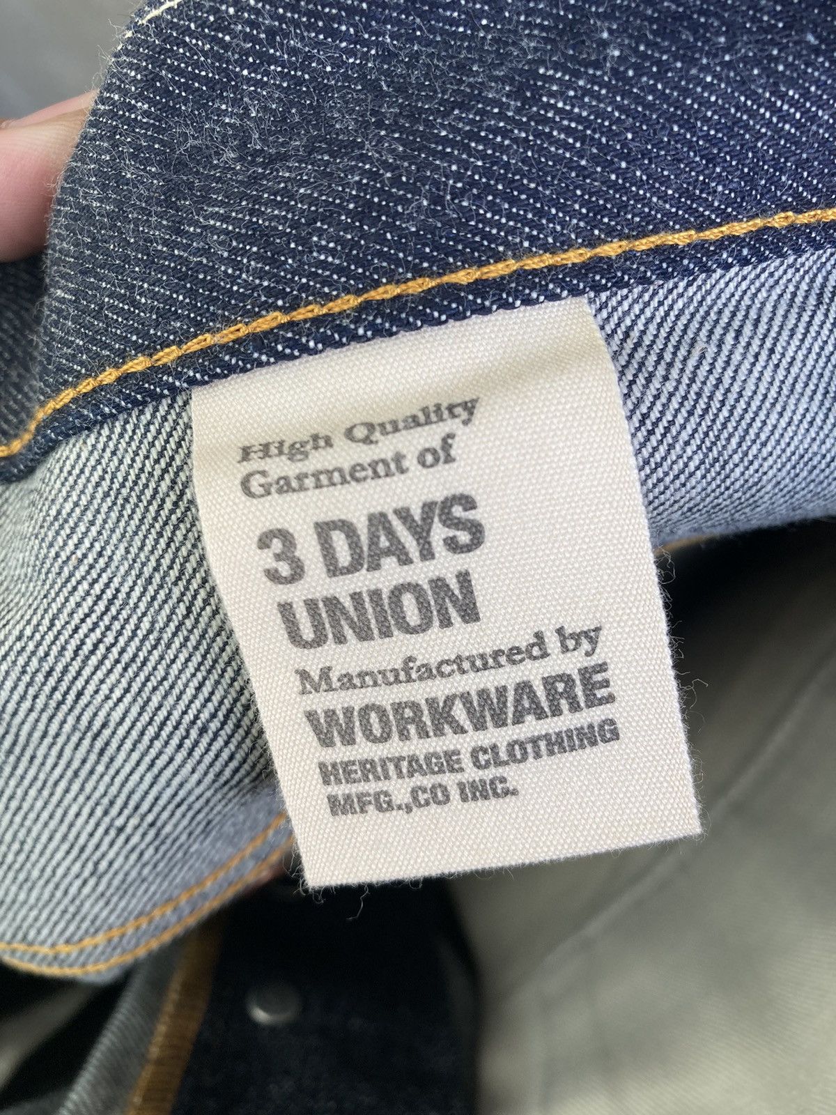 Other 3 Days Union Workware Selvedge Denim Jeans Size US 28 / EU 44 - 10 Thumbnail