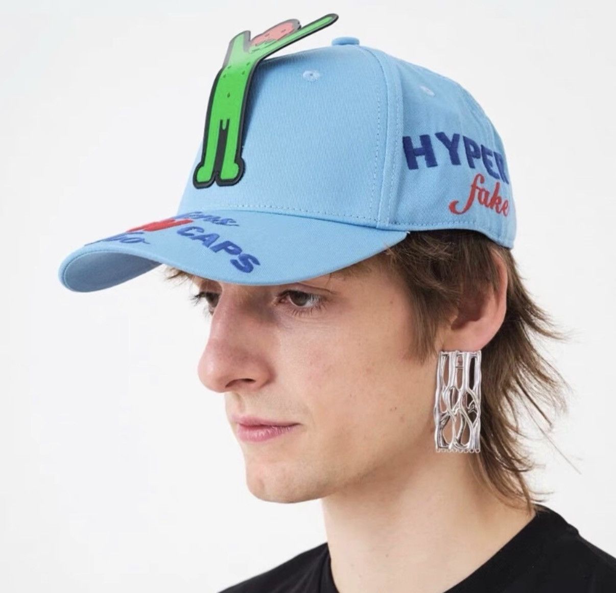 Walter Van Beirendonck Walter Van Beirendonck Blue Alien Cap Size ONE SIZE - 3 Thumbnail