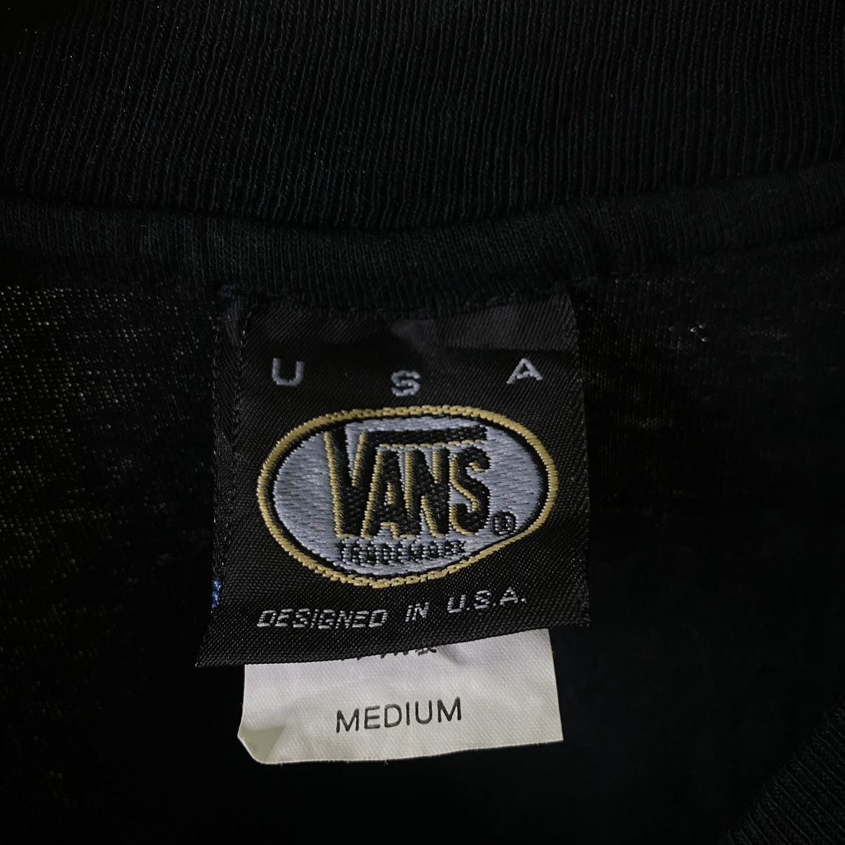 Vans Vintage 1990s Vans Black Blank Skater Tee Size US M / EU 48-50 / 2 - 3 Thumbnail