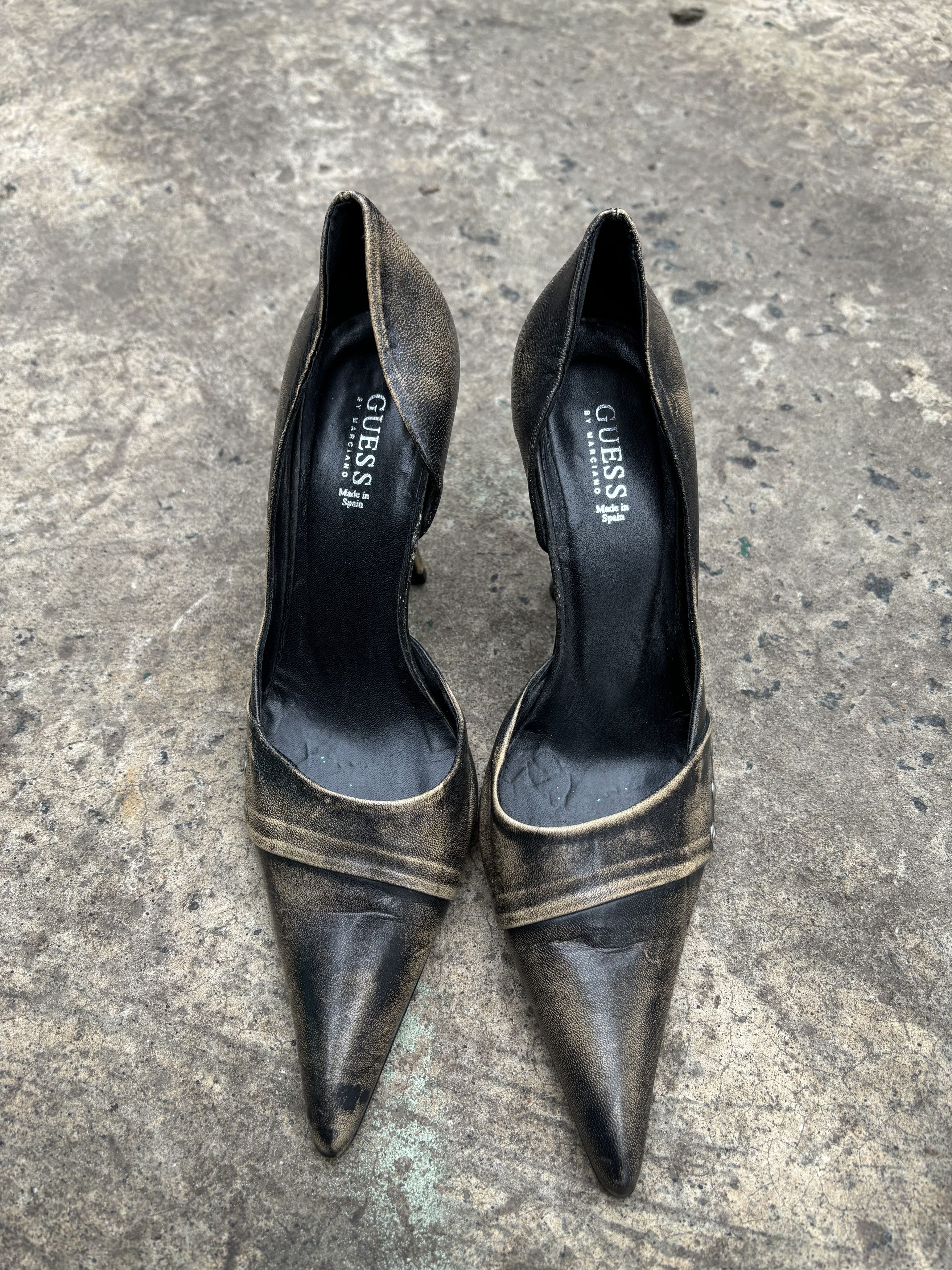 Guess Vintage 90s Guess by Marciano Leather Washed Heels Size US 7 / IT 37 - 5 Thumbnail