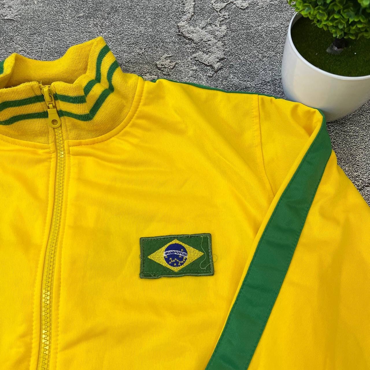 Japanese Brand × Vintage Vintage Brazil Team🇧🇷Boxy Olympi Zip Jacket Y2k Size US S / EU 44-46 / 1 - 6 Thumbnail