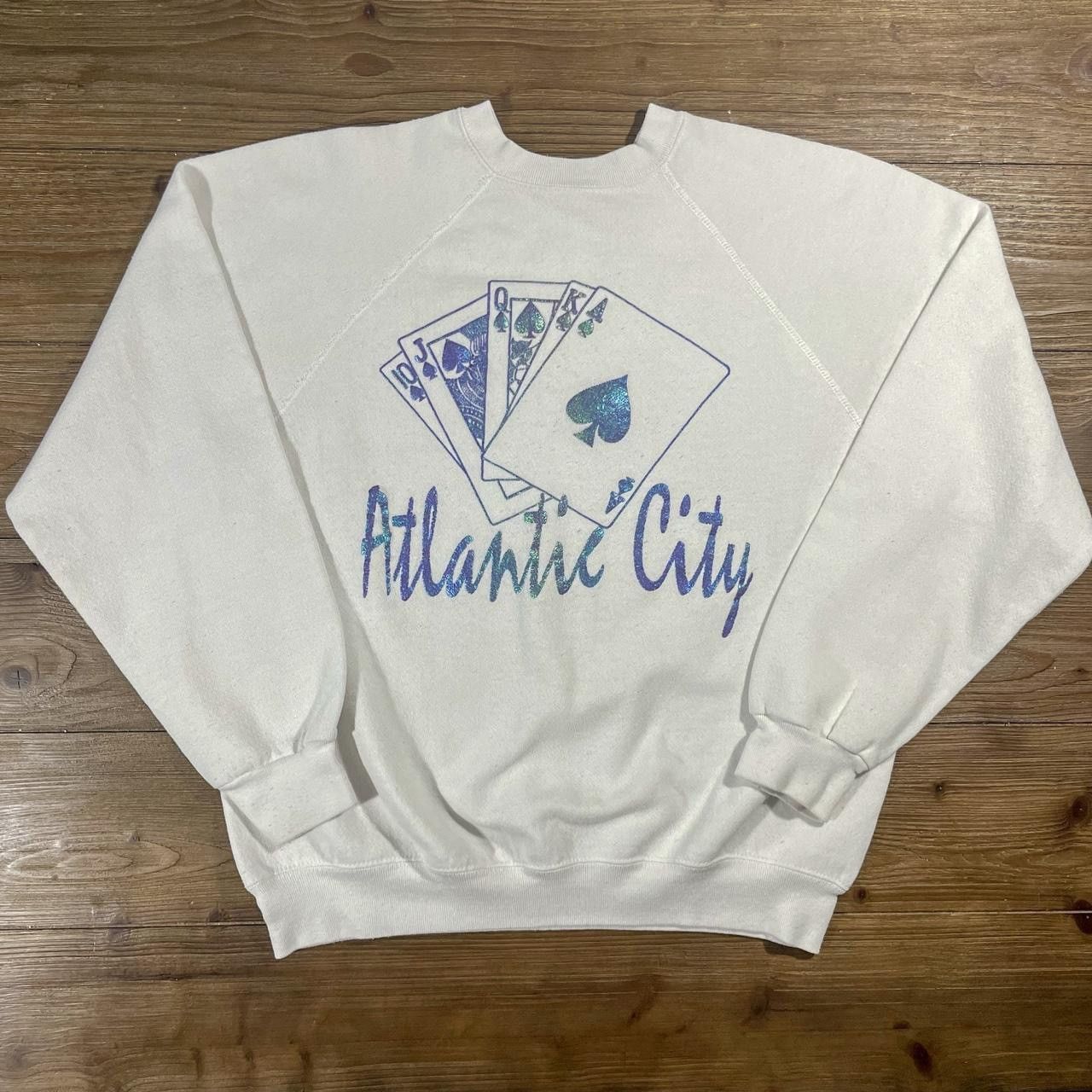 Vintage Vintage 90’s Atlantic City, New Jersey Cards Sweatshirt Size US L / EU 52-54 / 3 - 1 Thumbnail