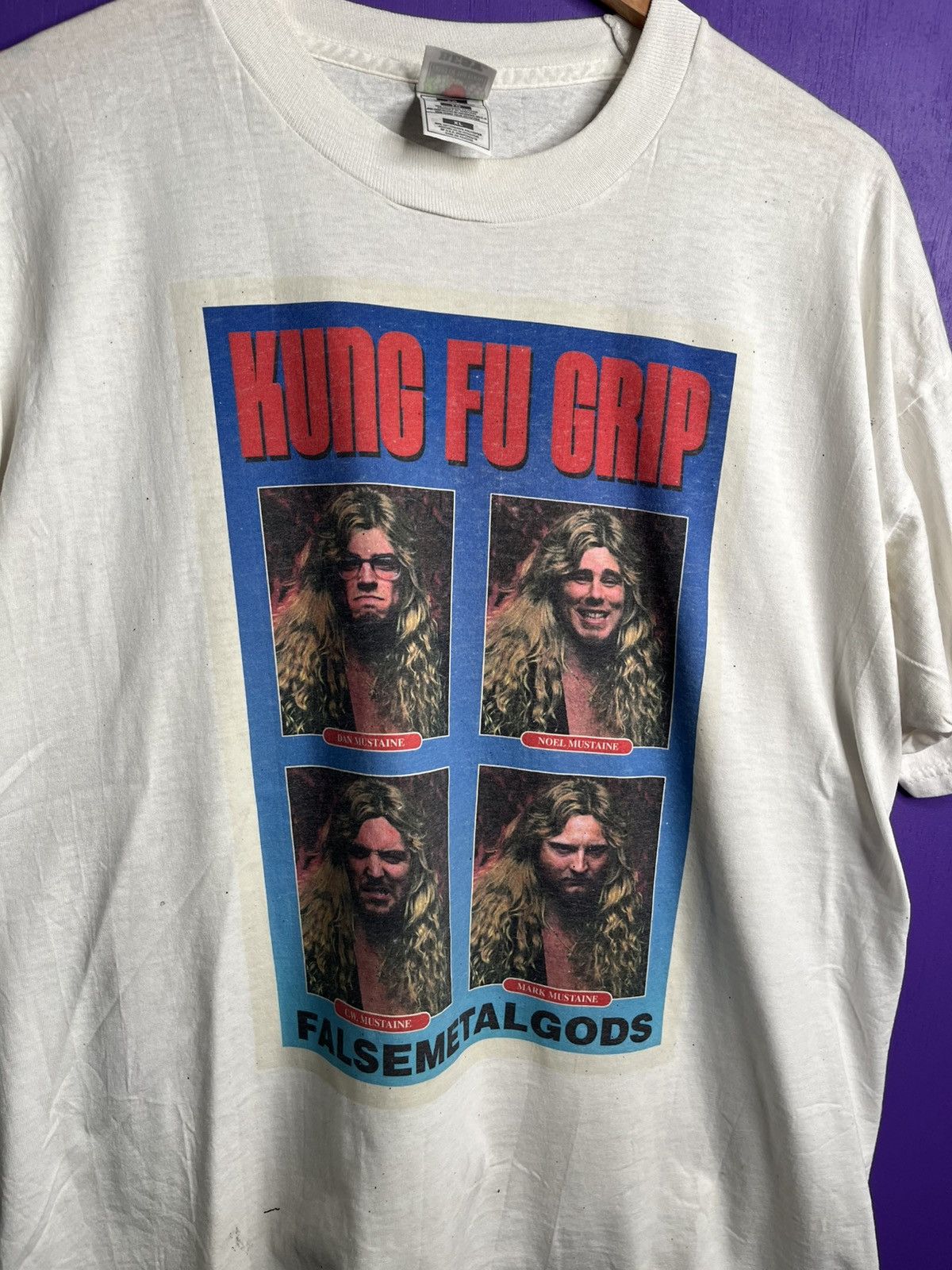 Band Tees × Vintage Vintage 90s Kung fu grip false metal gods t-shirt Size US XL / EU 56 / 4 - 3 Thumbnail