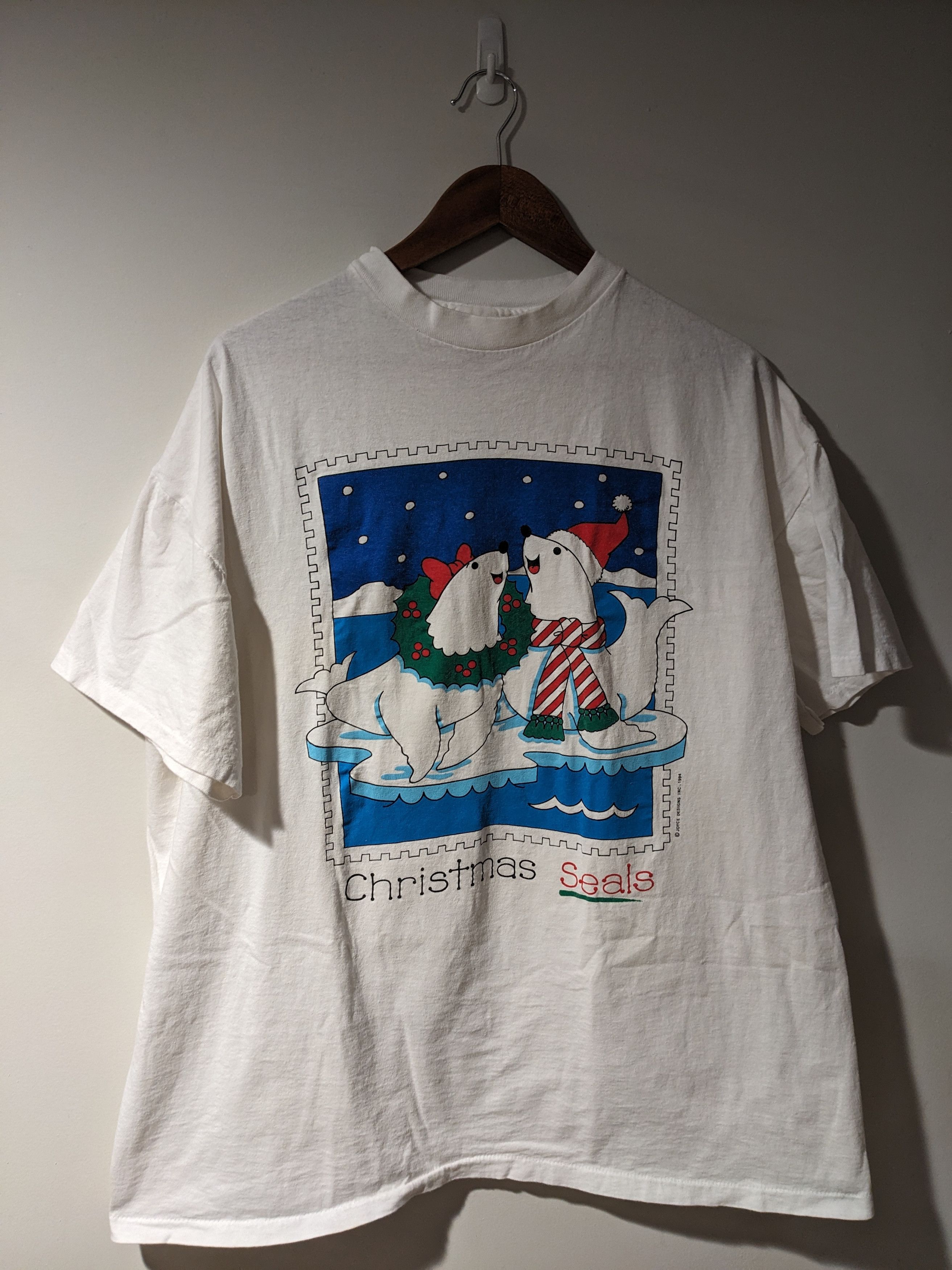 Vintage Vintage 1997 Christmas Seals Winter Animal Nature T-Shirt Size US XXL / EU 58 / 5 - 1 Thumbnail