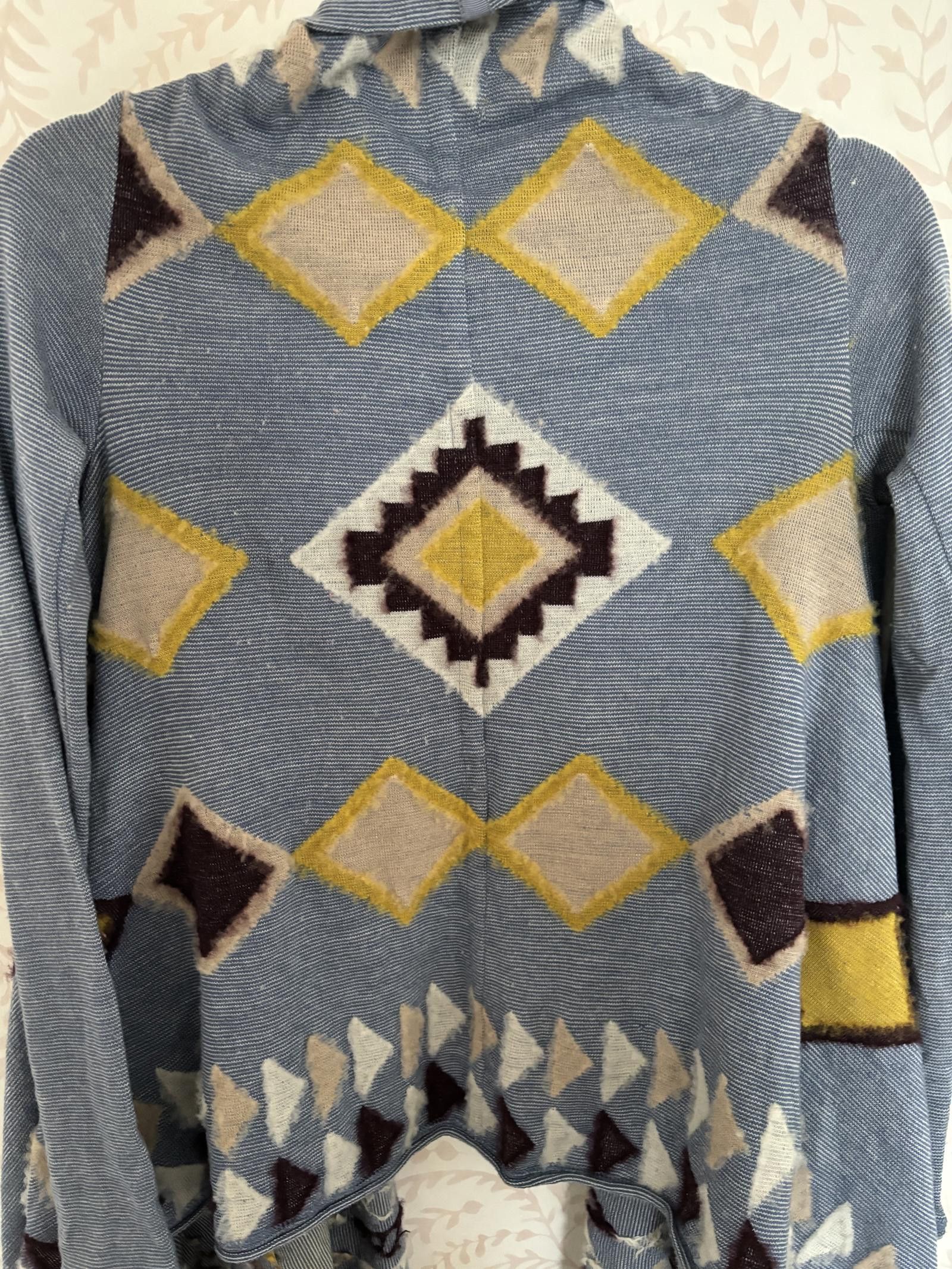 Designer EUC Anthropologie Geo Pattern Wool Cardigan - Fiets Voor 2 Size XS / US 0-2 / IT 36-38 - 6 Thumbnail